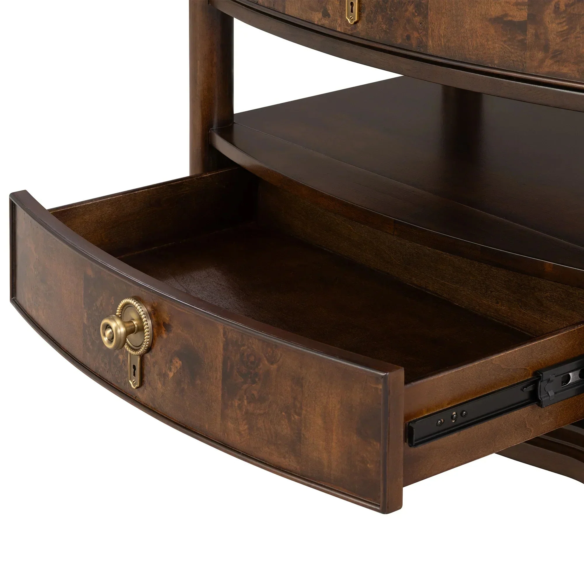 30.5" Westerham French Nightstand Power Outlet with LED Light, Dark Cherry - Image 6