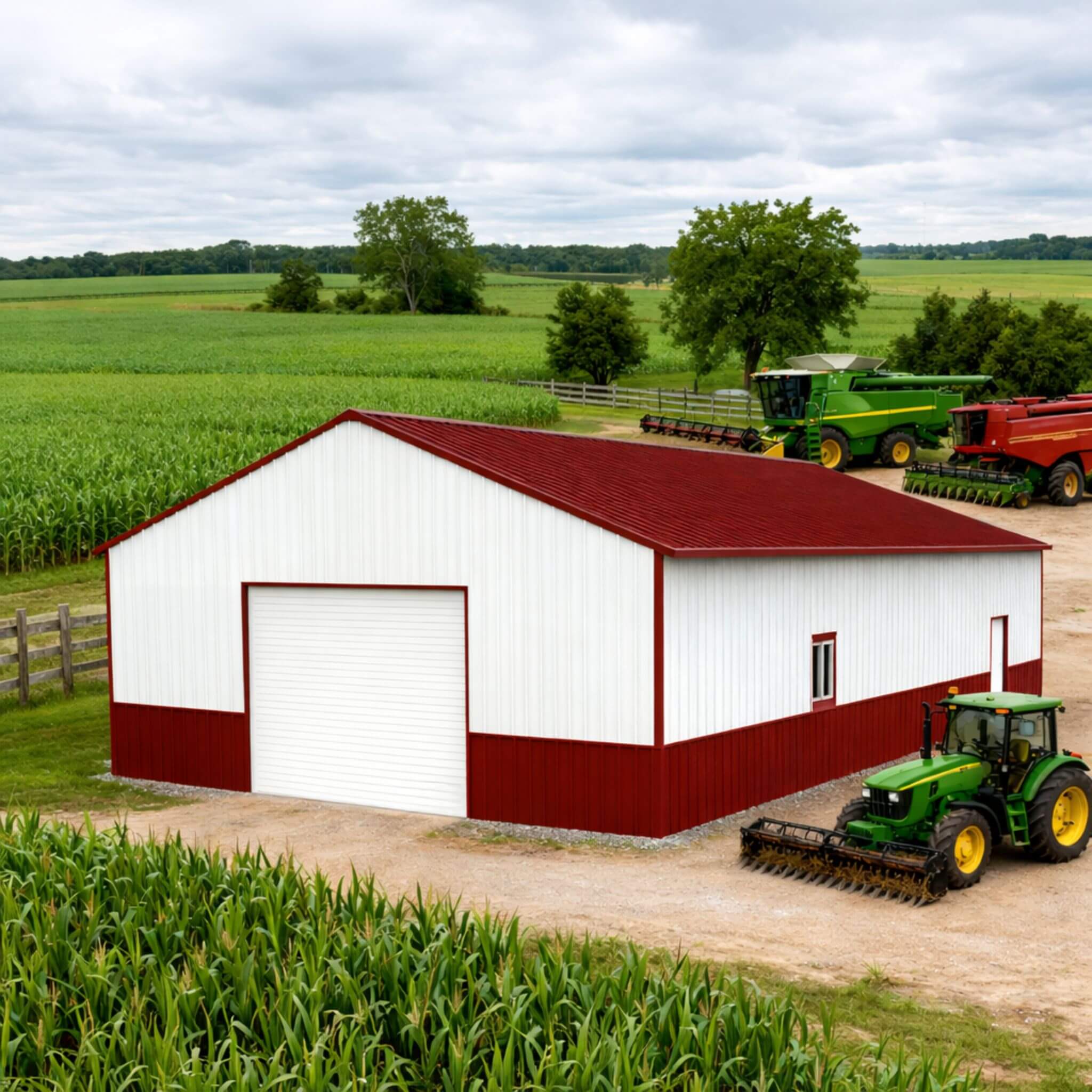 [31X51FT] Heavy-Duty Outdoor Steel Garage Barn Storage Shed (SAK83146) - Image 11
