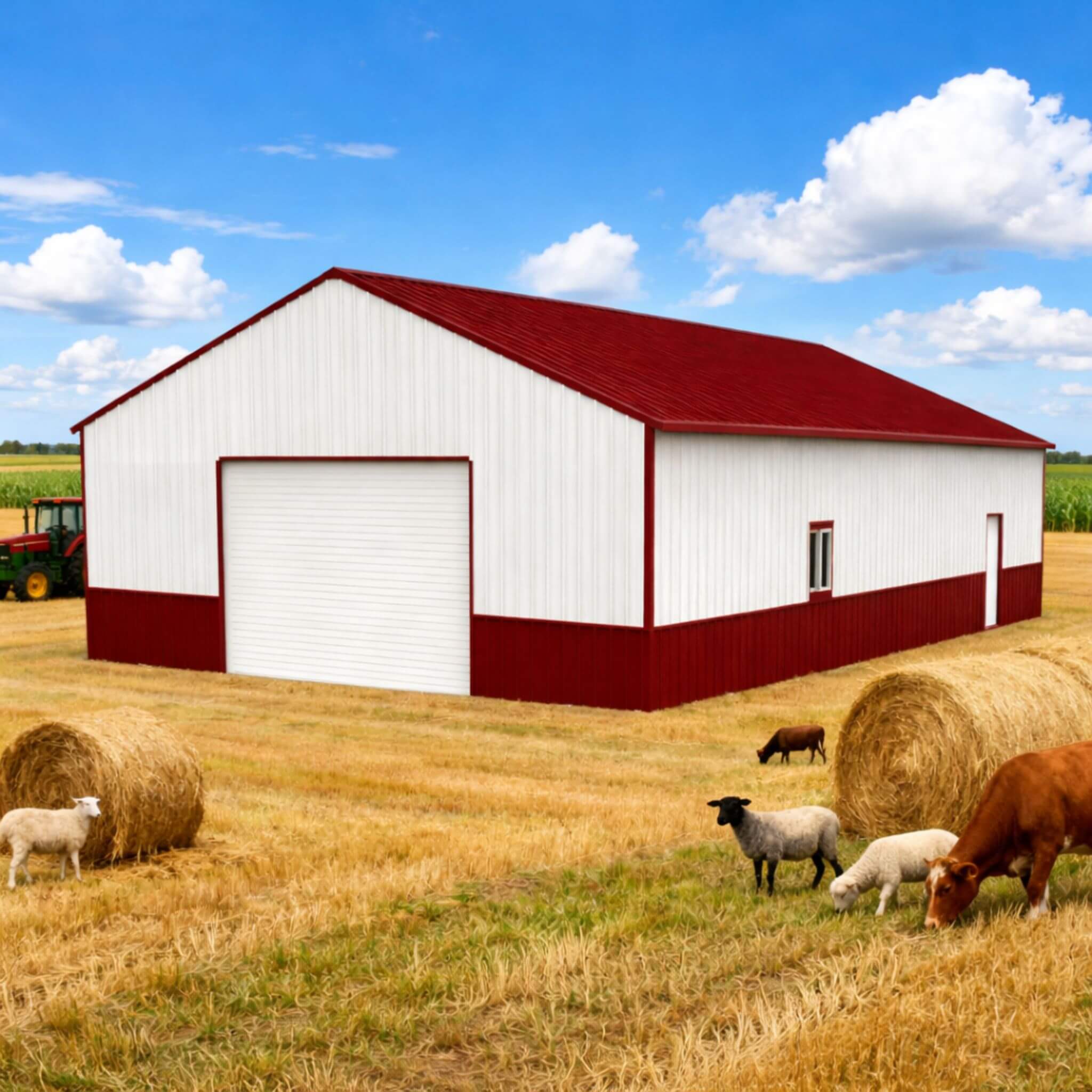[31X51FT] Heavy-Duty Outdoor Steel Garage Barn Storage Shed (SAK83146) - Image 14