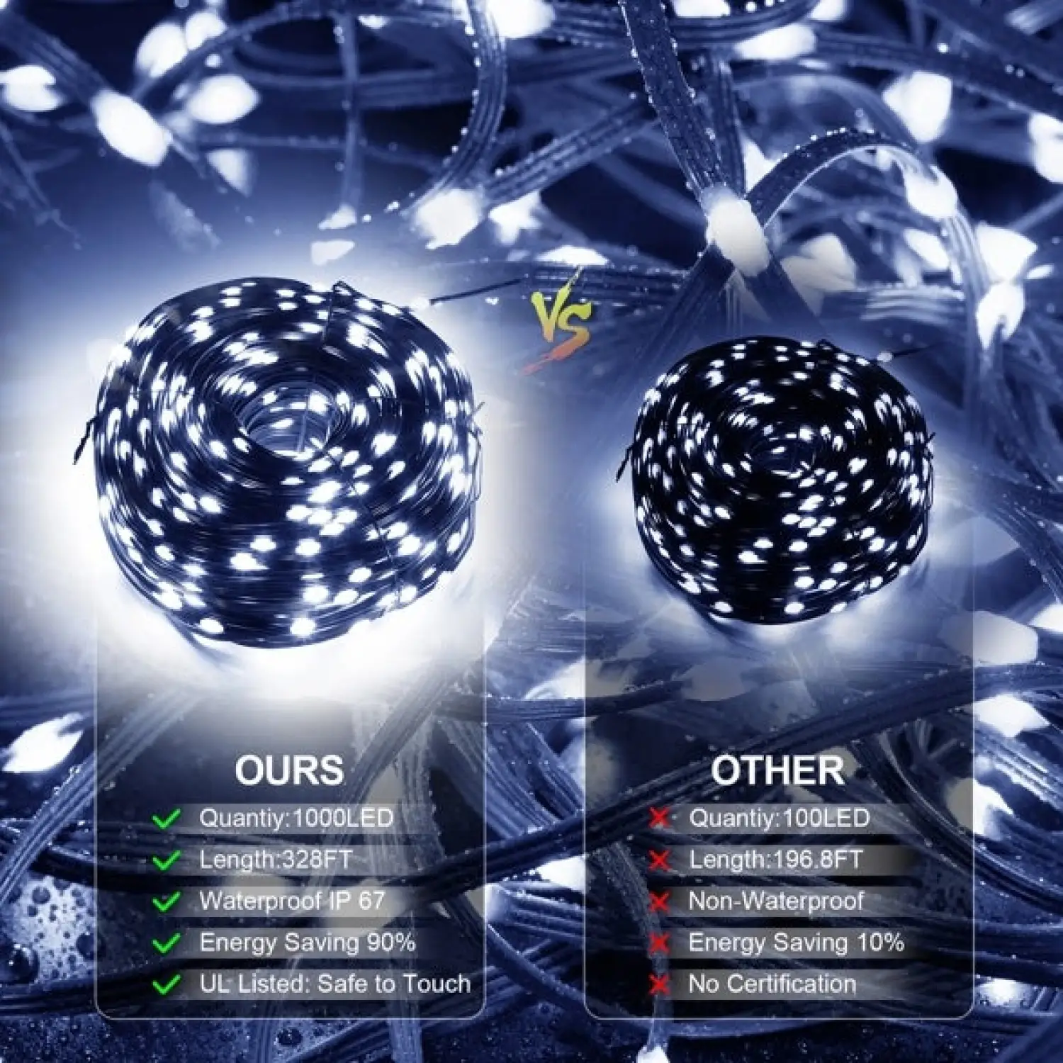 328ft LED Decorative Rope Lights for Festive Indoor and Outdoor Decor - Image 4