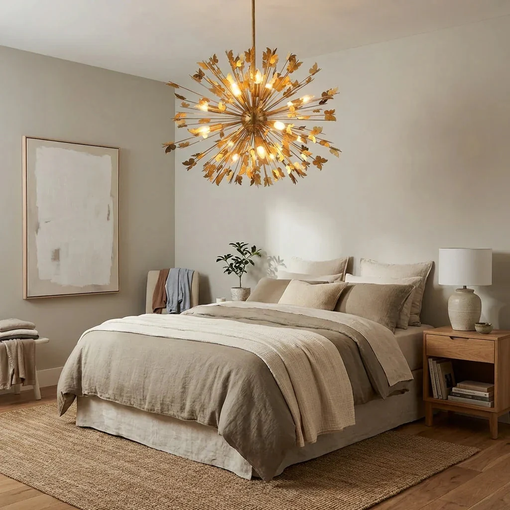 35 Inch Lydia 14-Light Golden Chandelier - Image 3