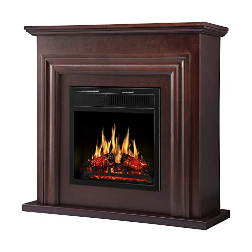 36 Inch Electric Fireplace Mantel Wooden Surround Firebox M1804 - Image 12