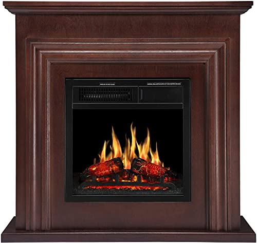 36 Inch Electric Fireplace Mantel Wooden Surround Firebox M1804 - Image 7