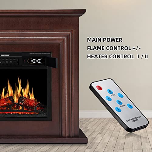 36 Inch Electric Fireplace Mantel Wooden Surround Firebox M1804 - Image 9
