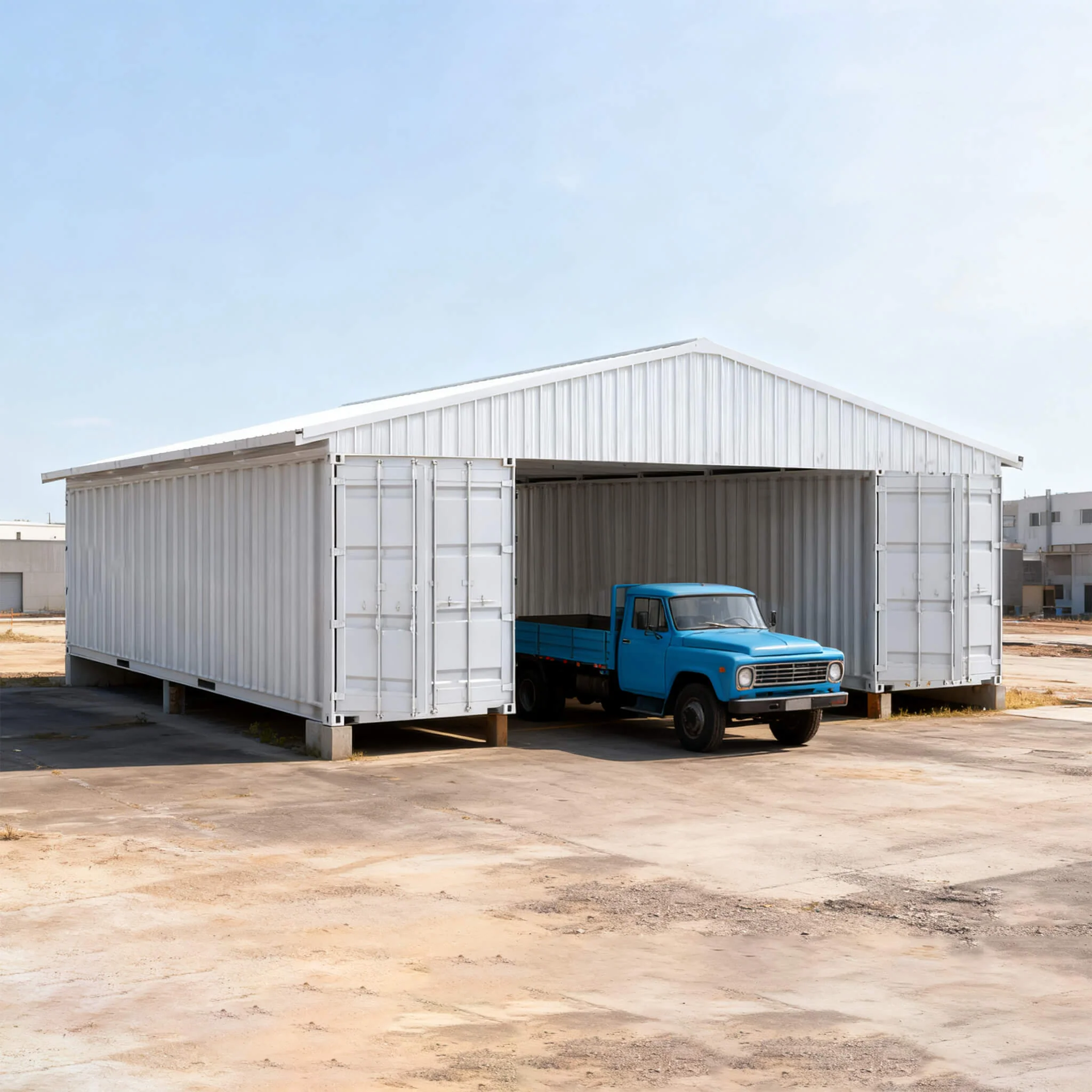 [36X40FT] Heavy-Duty Weather-Resistant Galvanized Steel Container Roof Kit [No Containers] (SAK37491) - Image 3