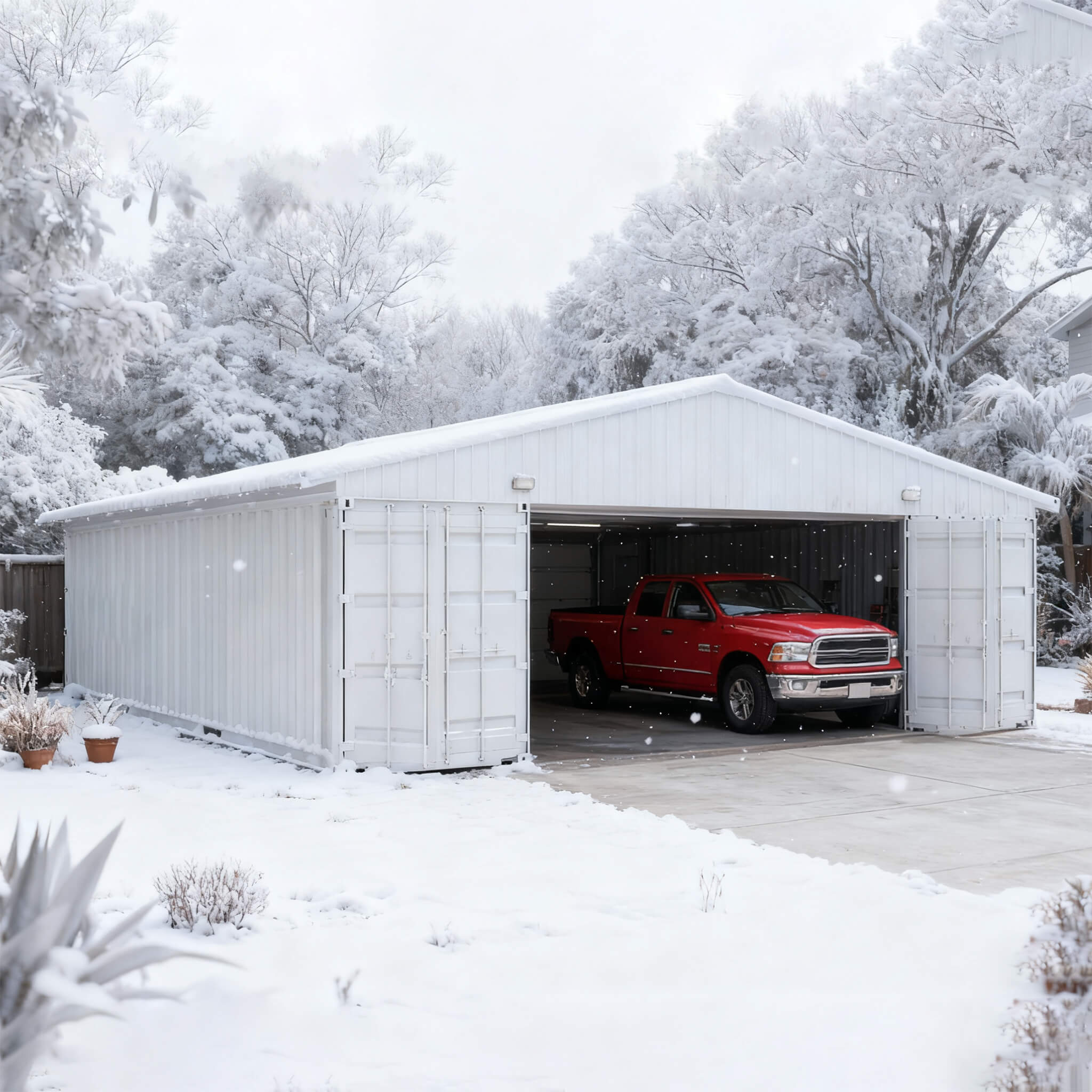 [36X40FT] Heavy-Duty Weather-Resistant Galvanized Steel Container Roof Kit [No Containers] (SAK37491) - Image 5