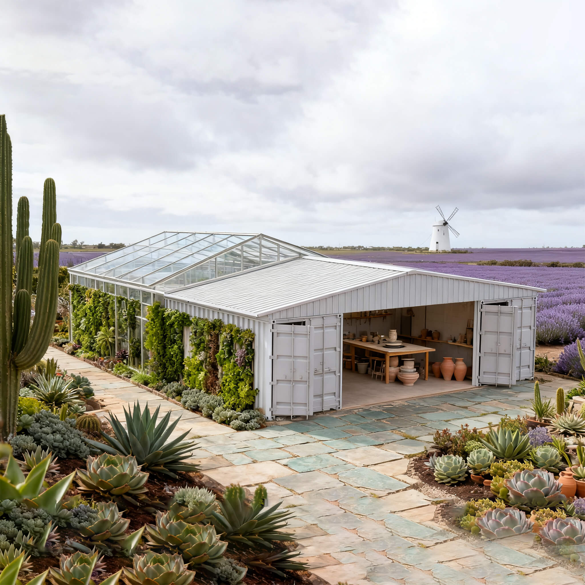 [36X40FT] Heavy-Duty Weather-Resistant Galvanized Steel Container Roof Kit [No Containers] (SAK37491) - Image 8