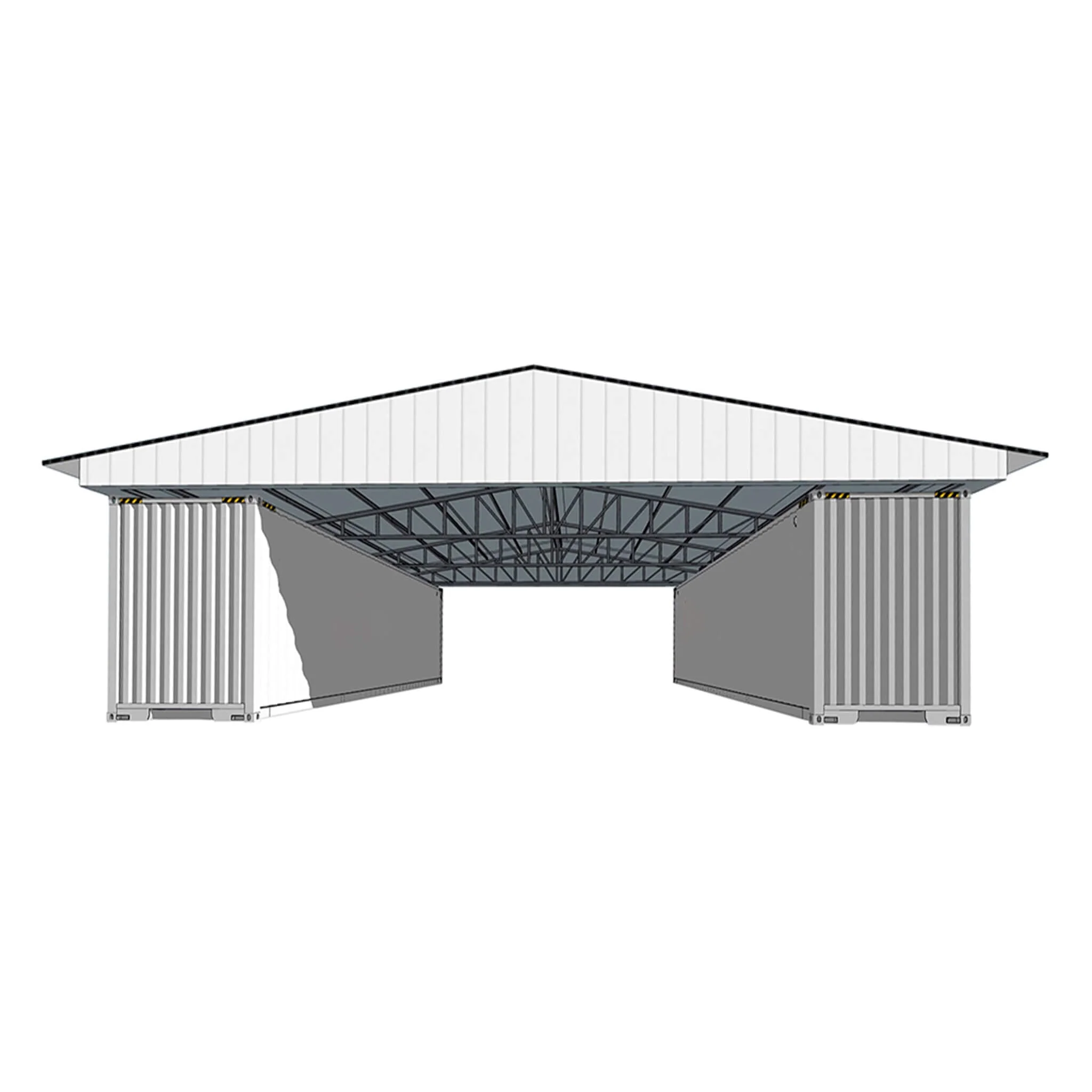 [36X40FT] Heavy-Duty Weather-Resistant Galvanized Steel Container Roof Kit [No Containers] (SAK37491) - Image 9