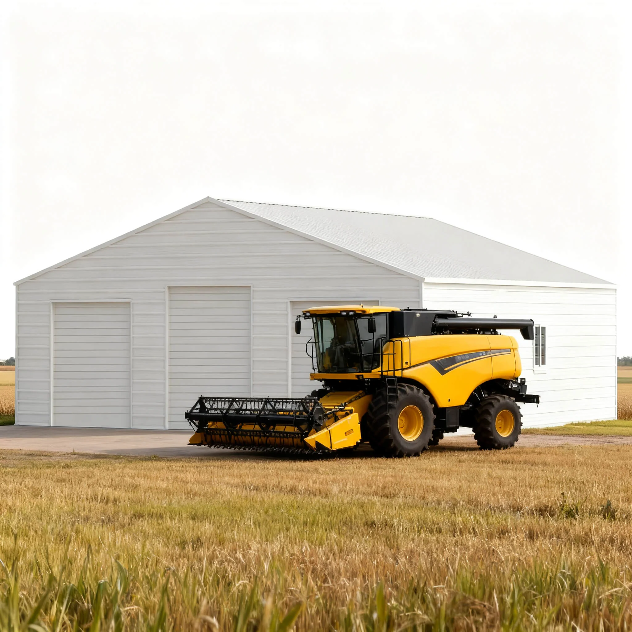 [39X39FT] Extra-Large Heavy-Duty Galvanized Steel Barn Building Shed With 3 Rolling Door Garages (SAK10234) - Image 3