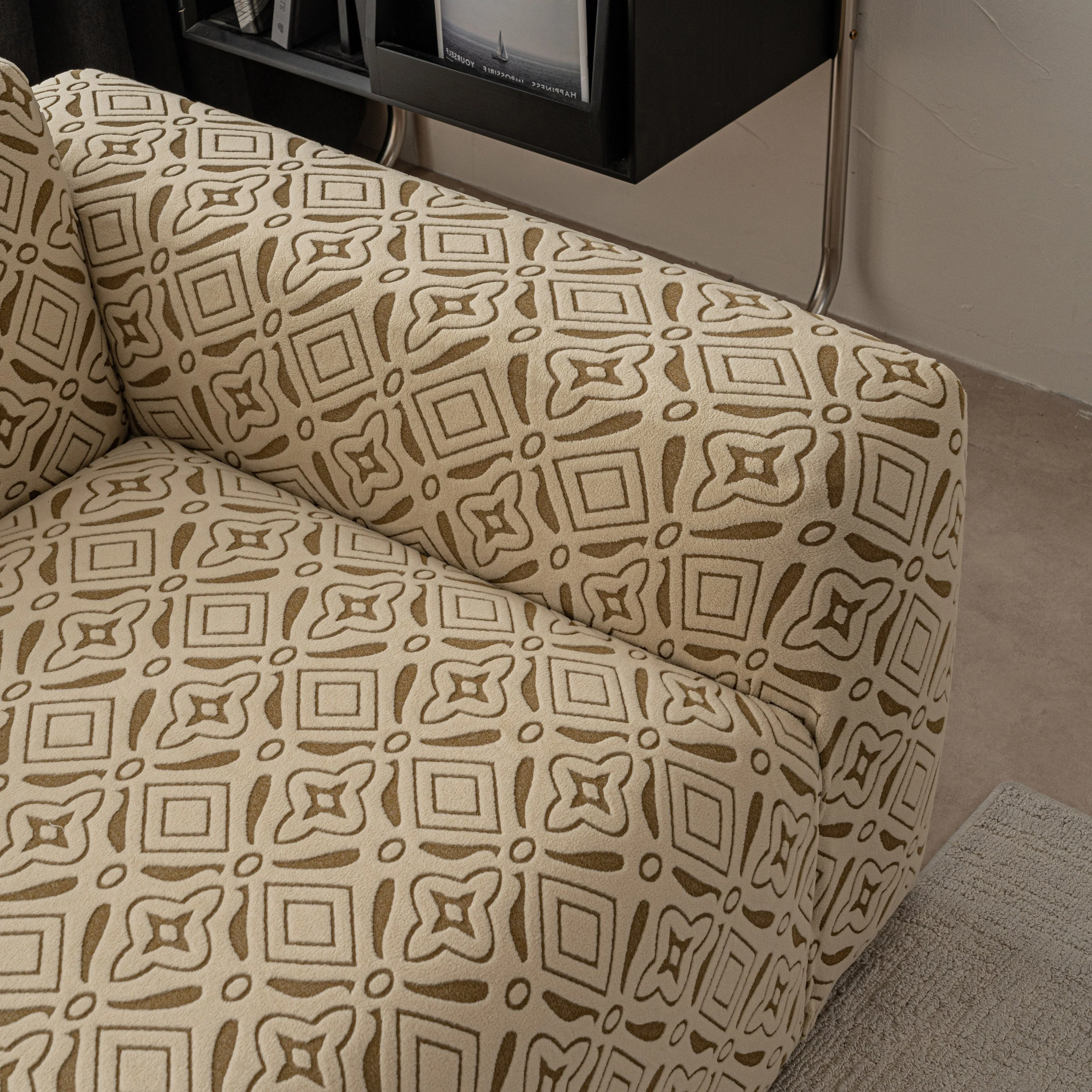 3D Jacquard Geometric Sofa Cover, High Stretch Soft Polar Fleece Slipcover for Couch - Image 13