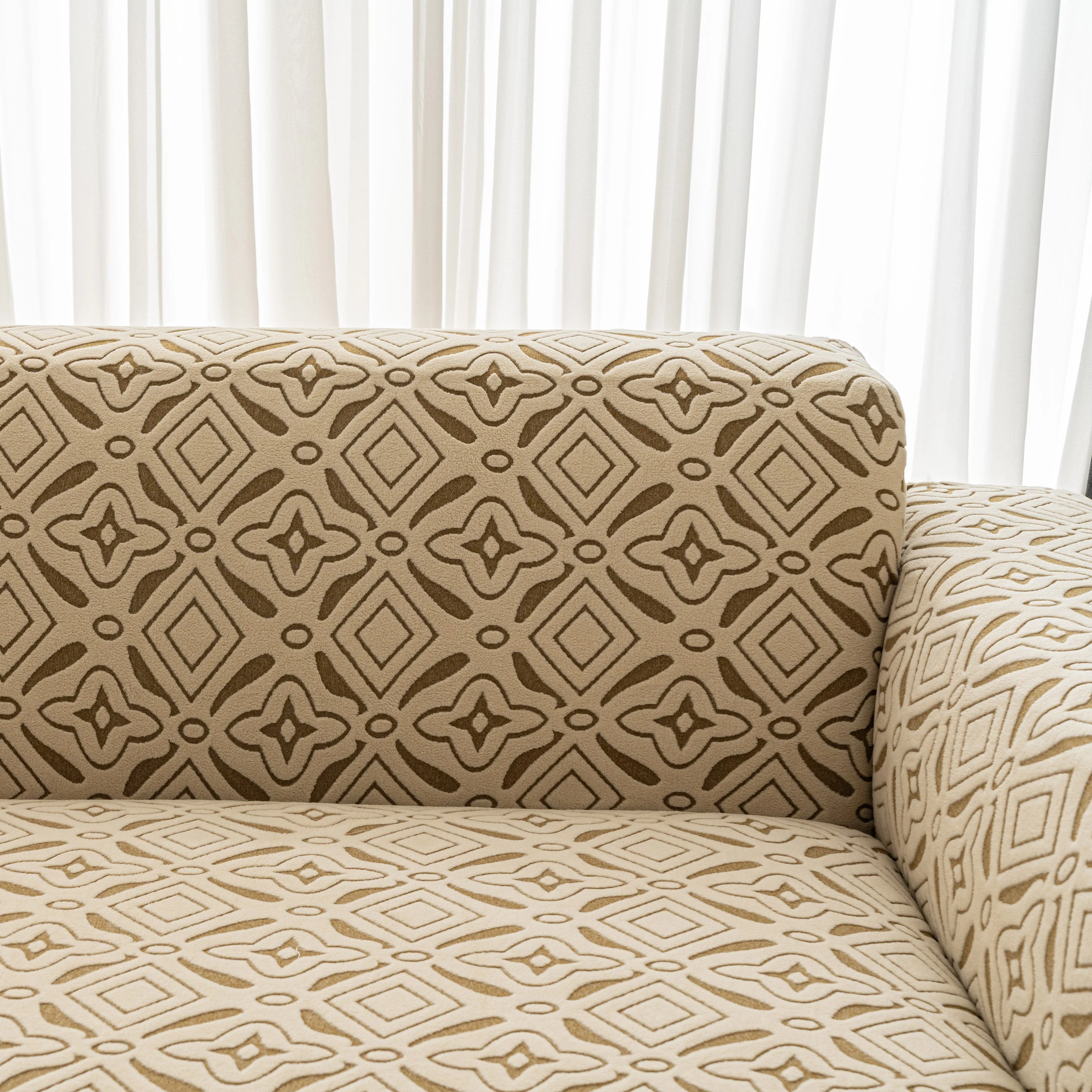 3D Jacquard Geometric Sofa Cover, High Stretch Soft Polar Fleece Slipcover for Couch - Image 21