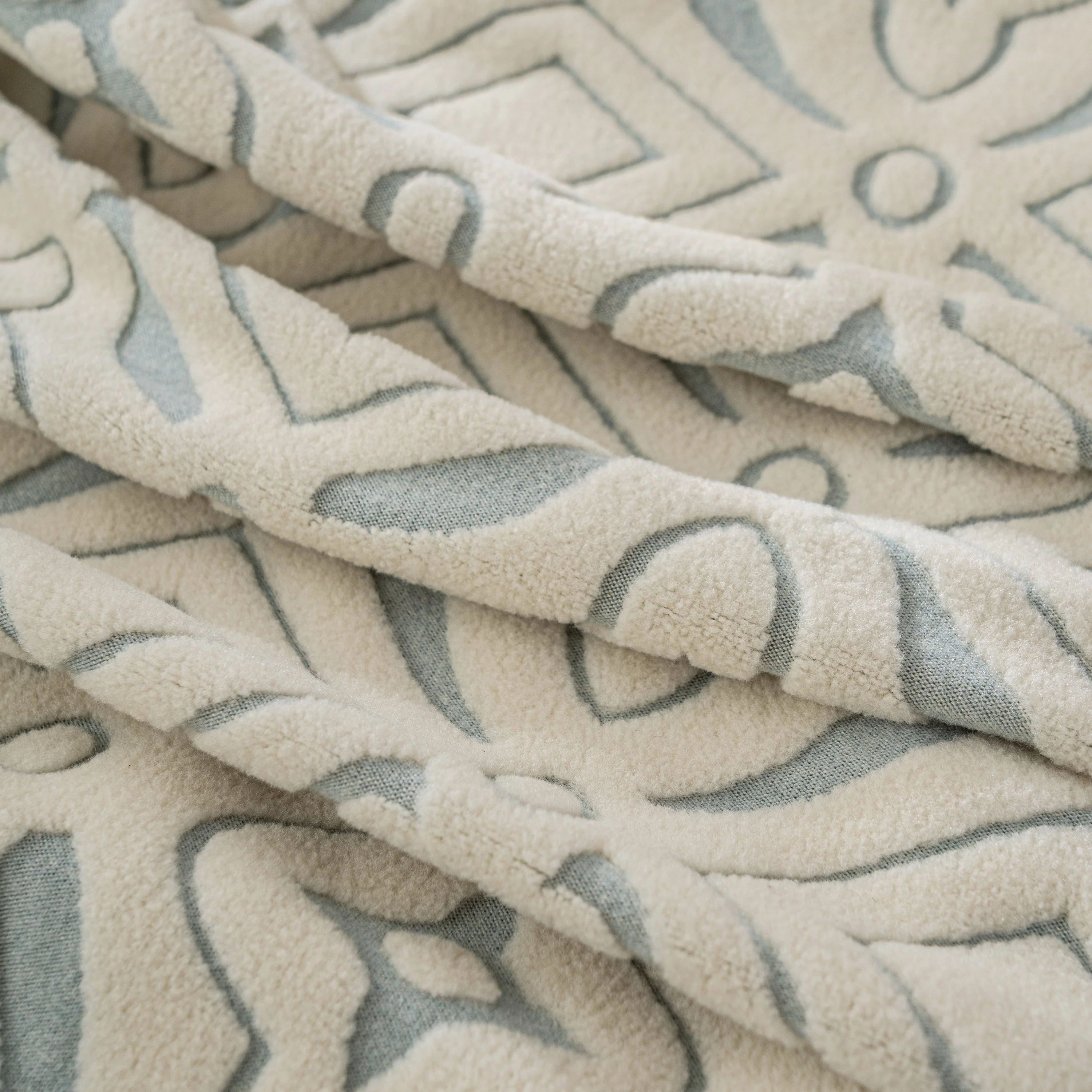 3D Jacquard Geometric Sofa Cover, High Stretch Soft Polar Fleece Slipcover for Couch - Image 47