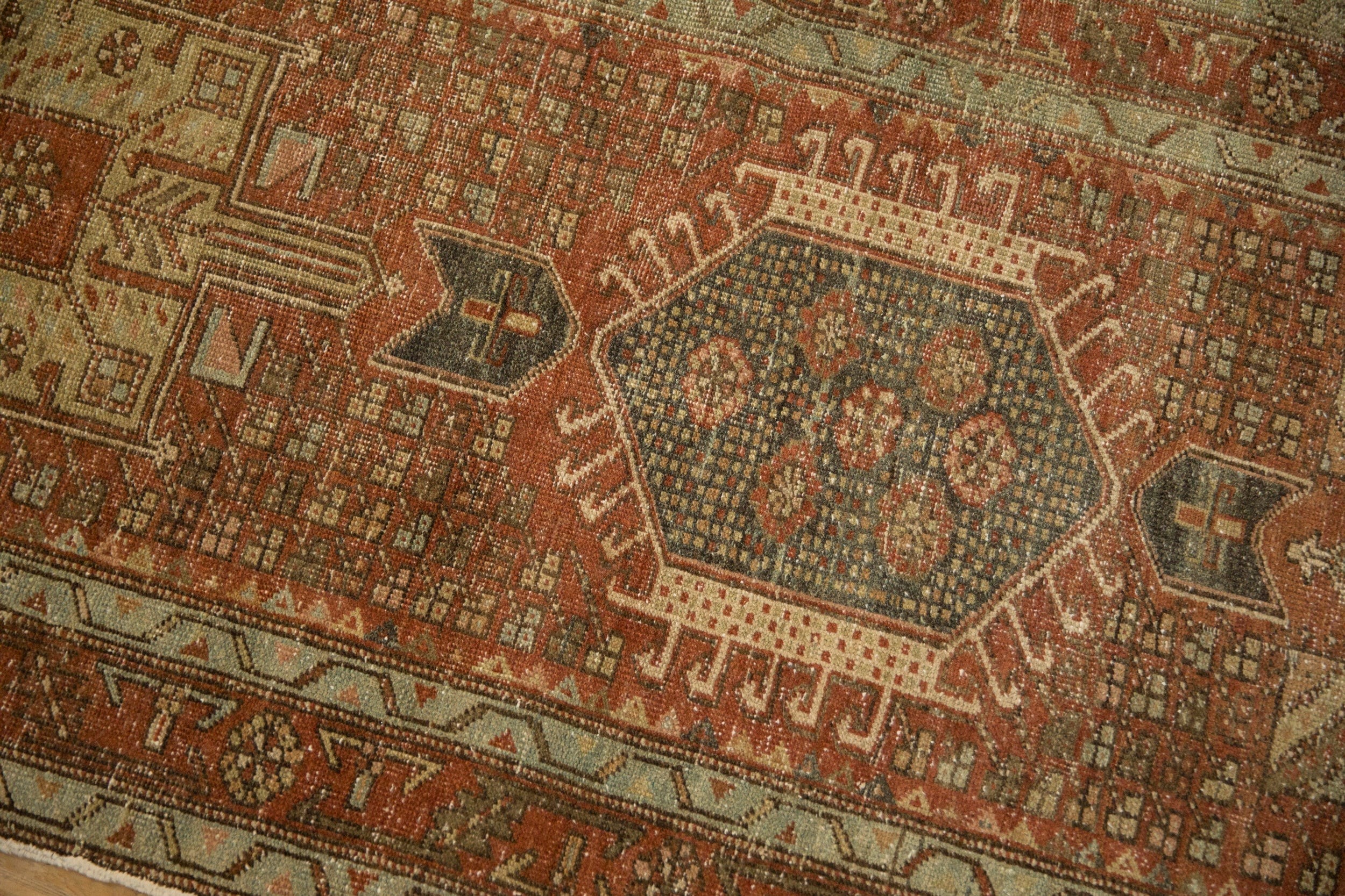 3x10.5 Vintage Distressed Karaja Rug Runner - Image 10