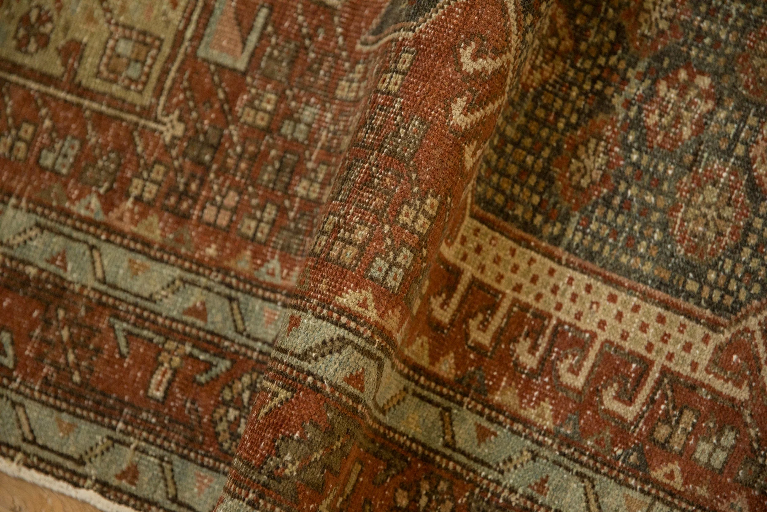 3x10.5 Vintage Distressed Karaja Rug Runner - Image 11