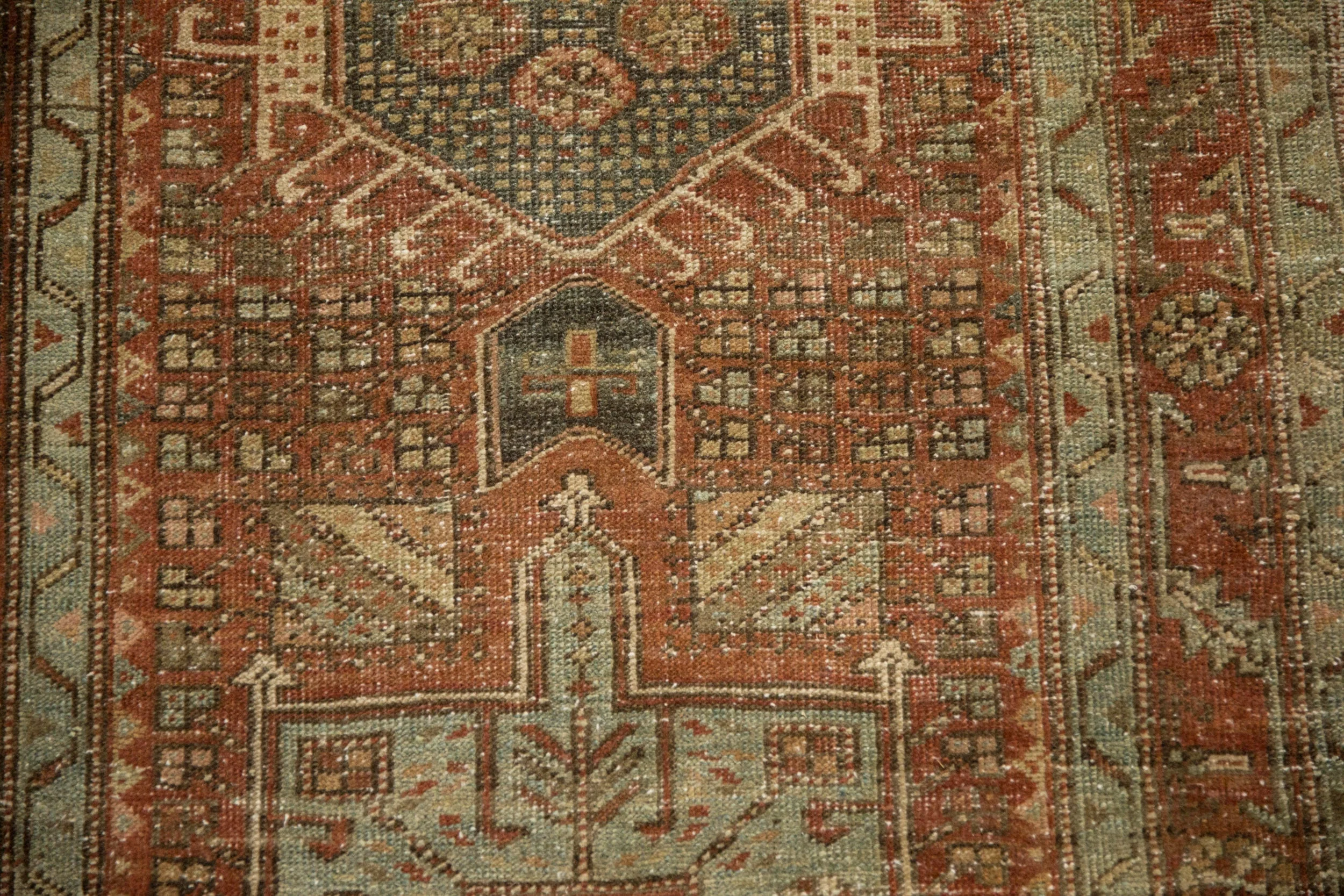 3x10.5 Vintage Distressed Karaja Rug Runner - Image 3