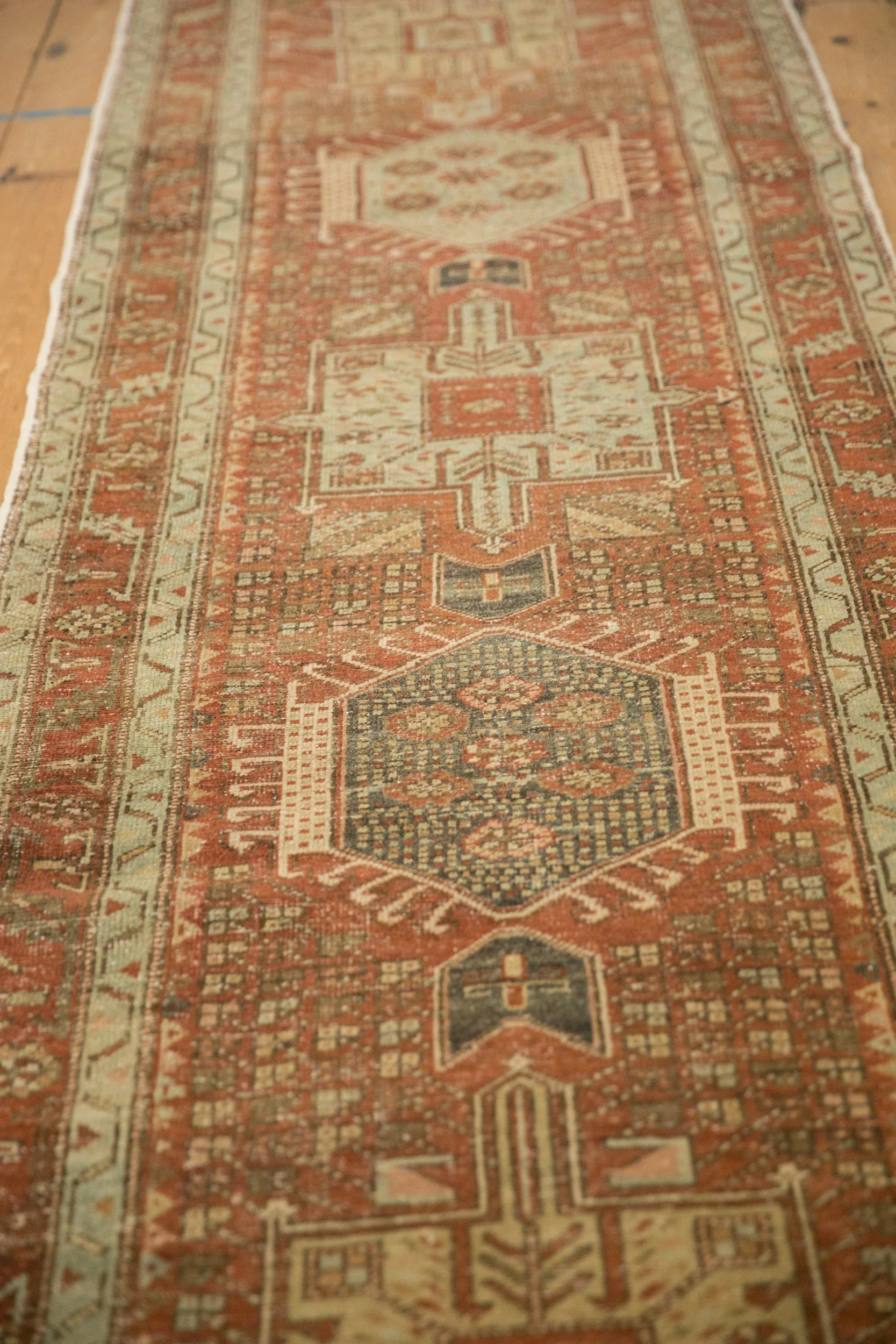 3x10.5 Vintage Distressed Karaja Rug Runner - Image 5