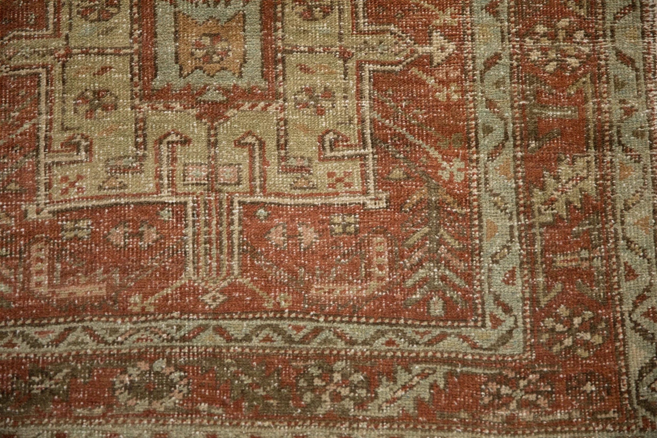 3x10.5 Vintage Distressed Karaja Rug Runner - Image 9