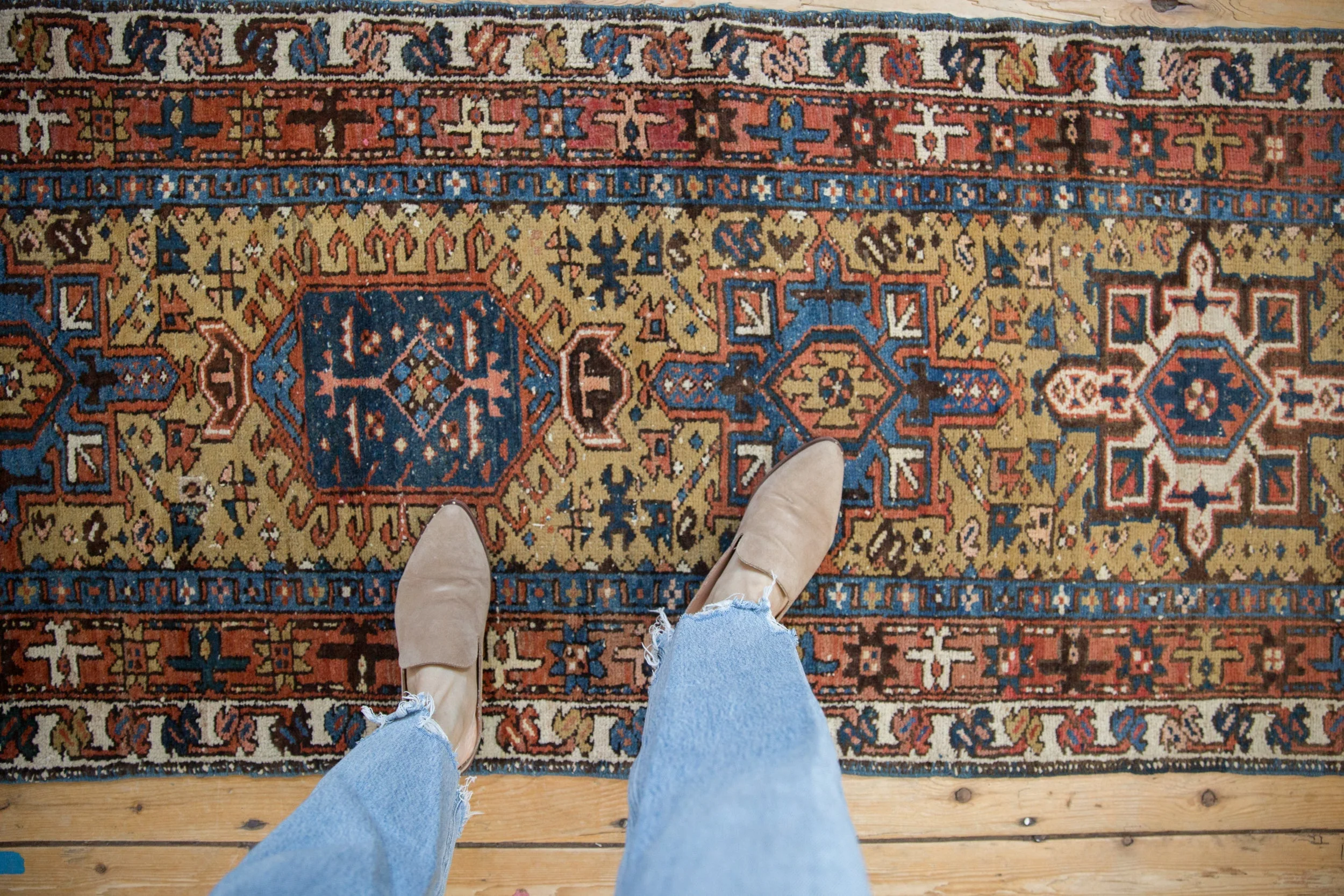 3x10.5 Vintage Karaja Rug Runner - Image 2