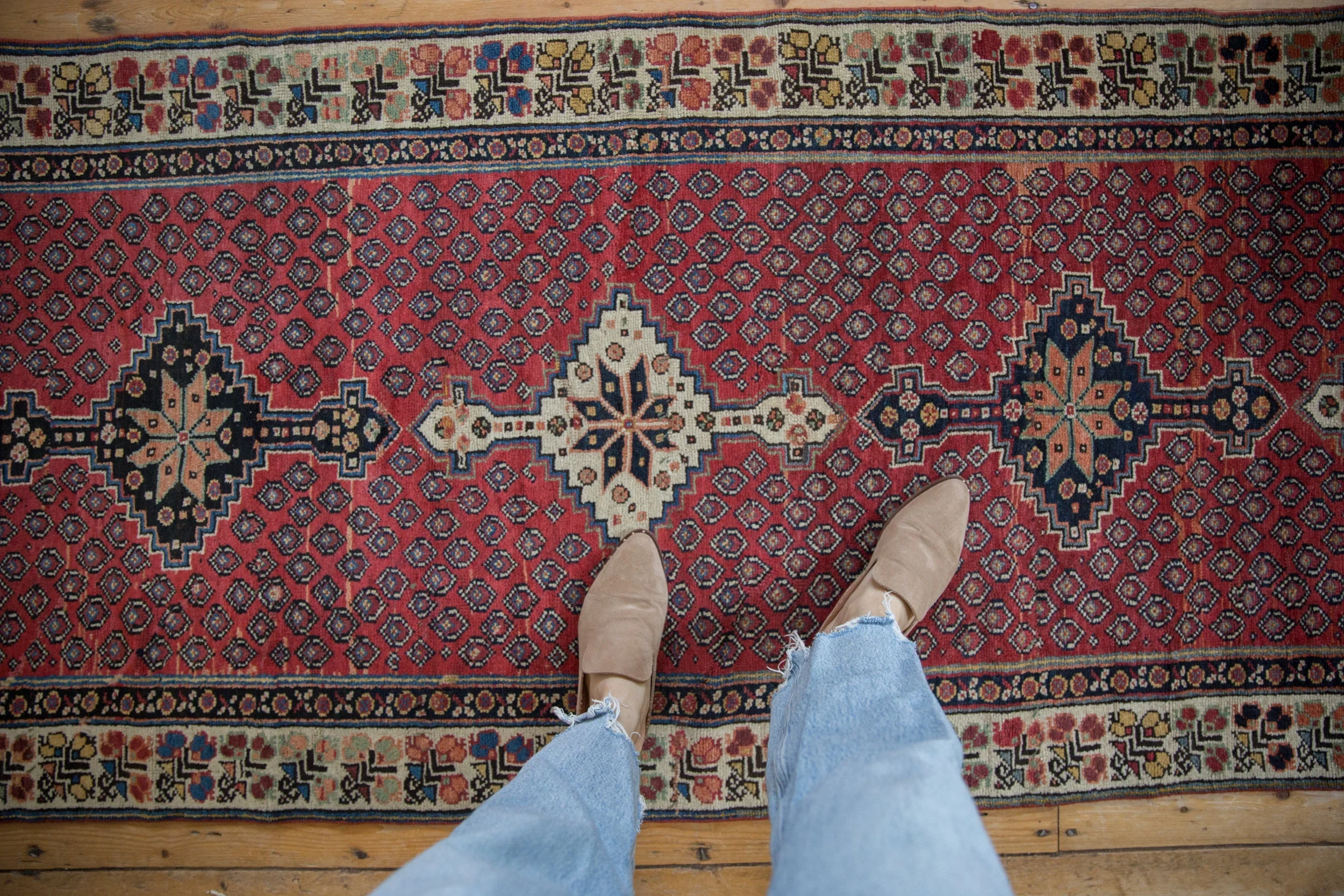 3x10.5 Vintage Kurdish Rug Runner - Image 2