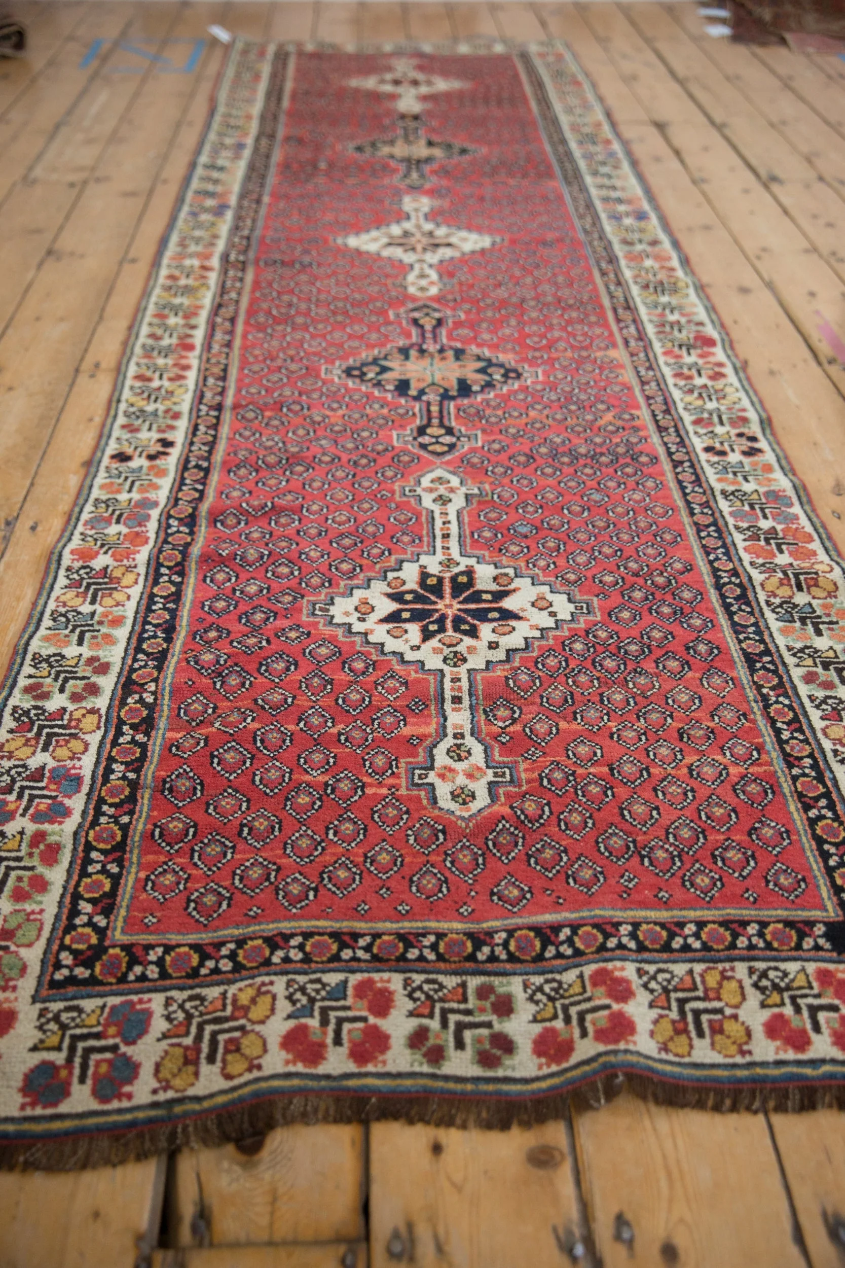 3x10.5 Vintage Kurdish Rug Runner - Image 4