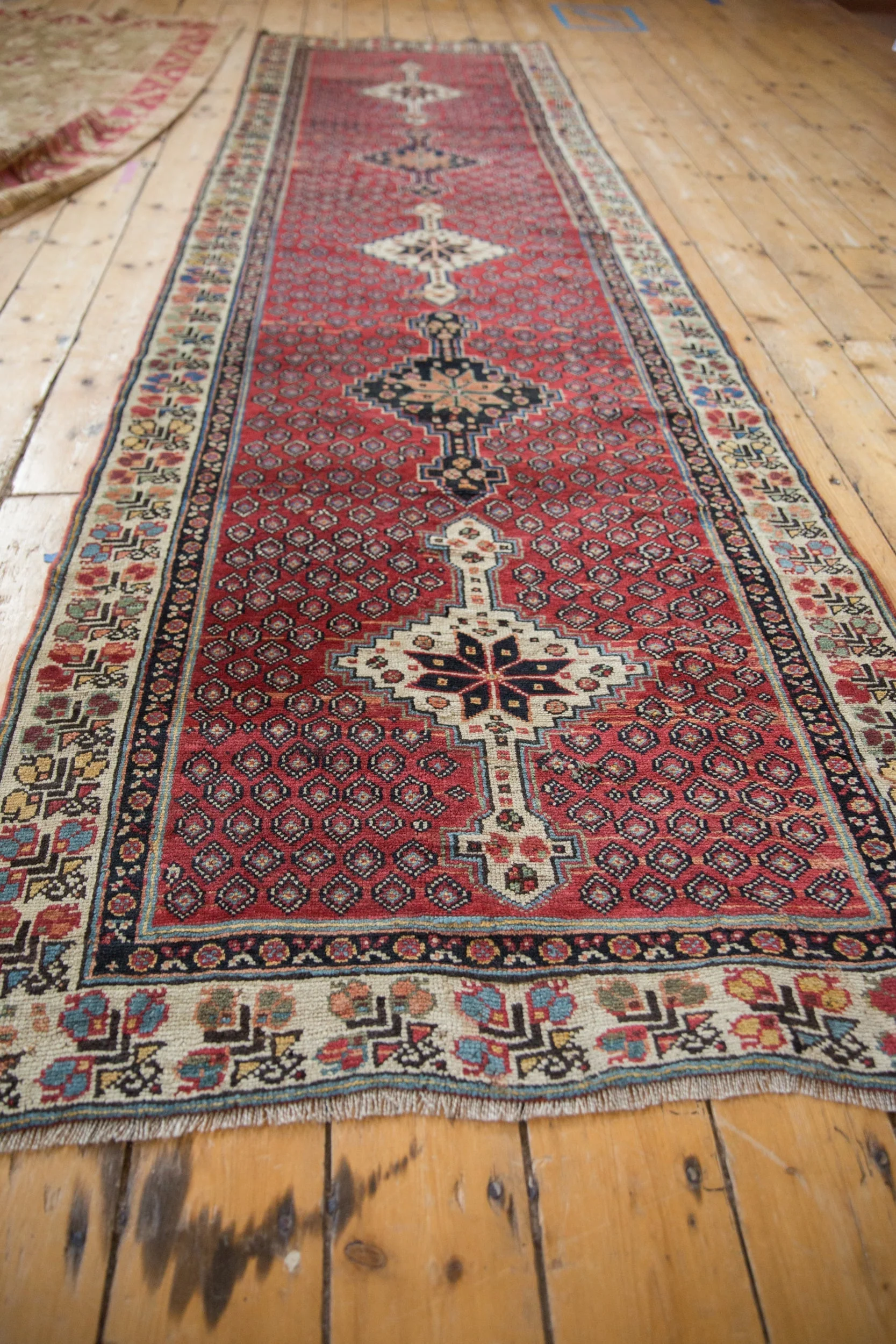 3x10.5 Vintage Kurdish Rug Runner - Image 6
