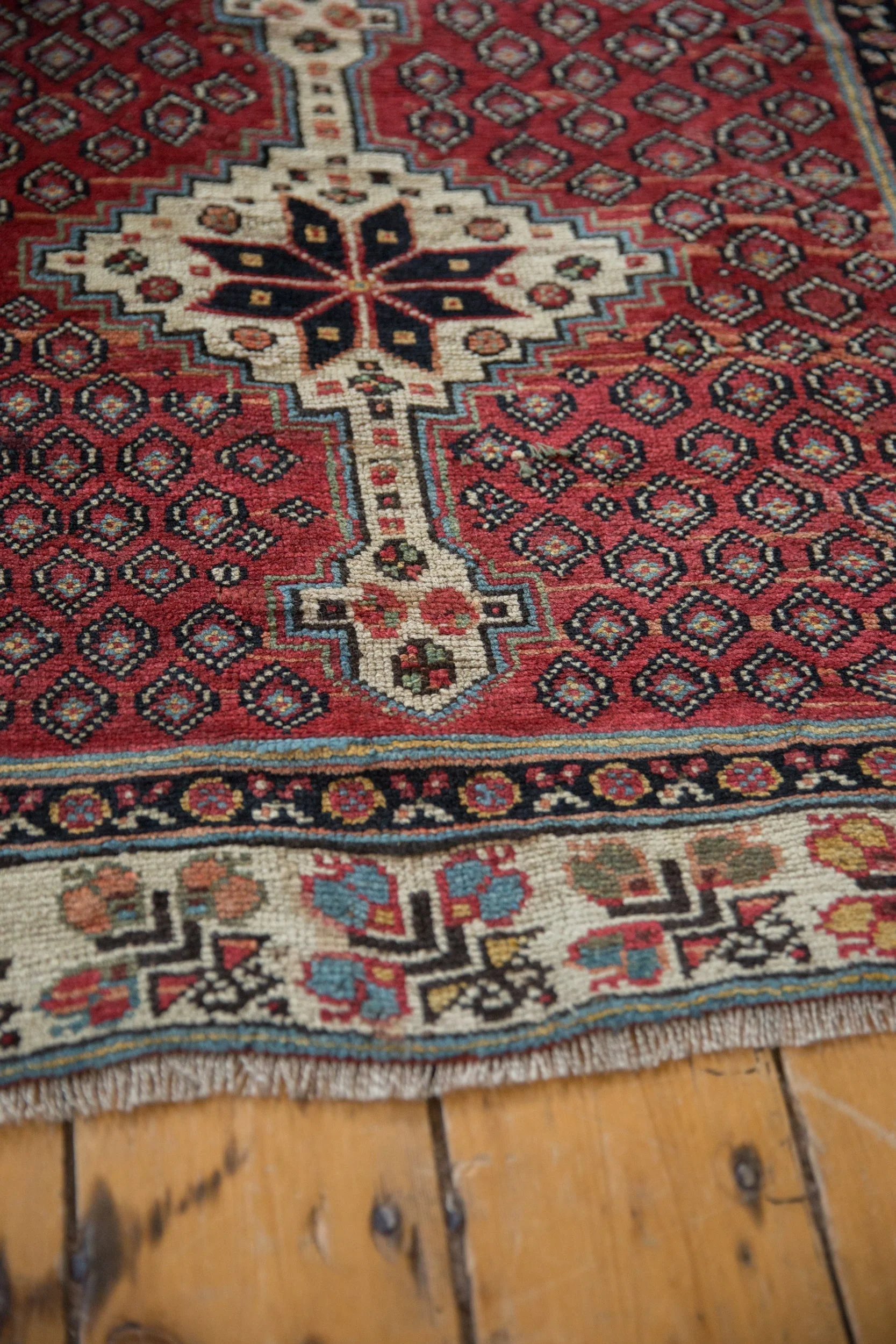 3x10.5 Vintage Kurdish Rug Runner - Image 7