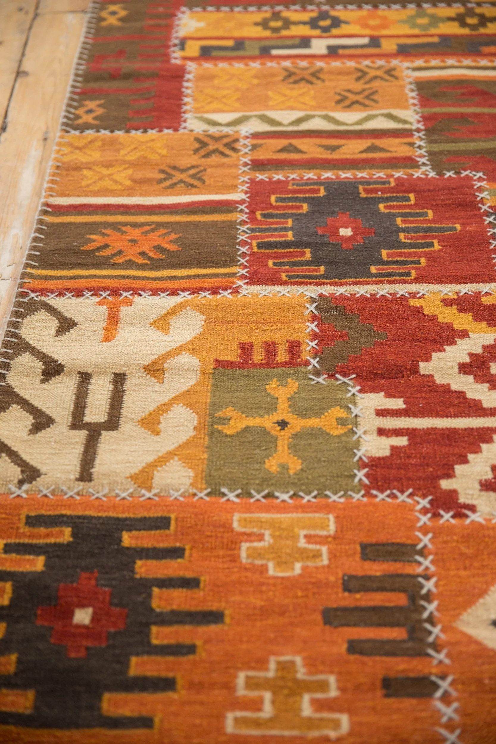 3x11.5 New Patchwork Kilim Rug Runner - Image 4