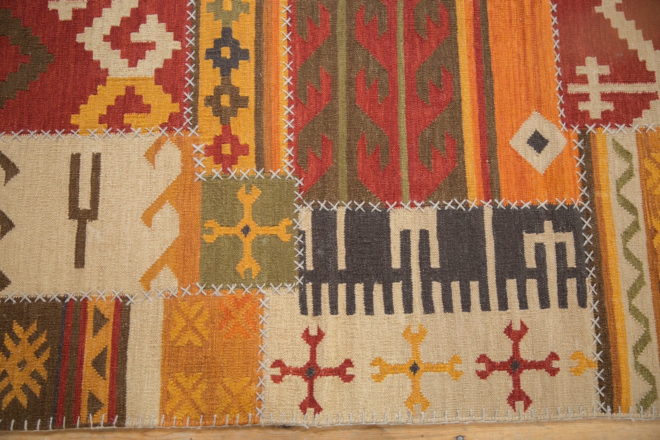 3x11.5 New Patchwork Kilim Rug Runner - Image 6