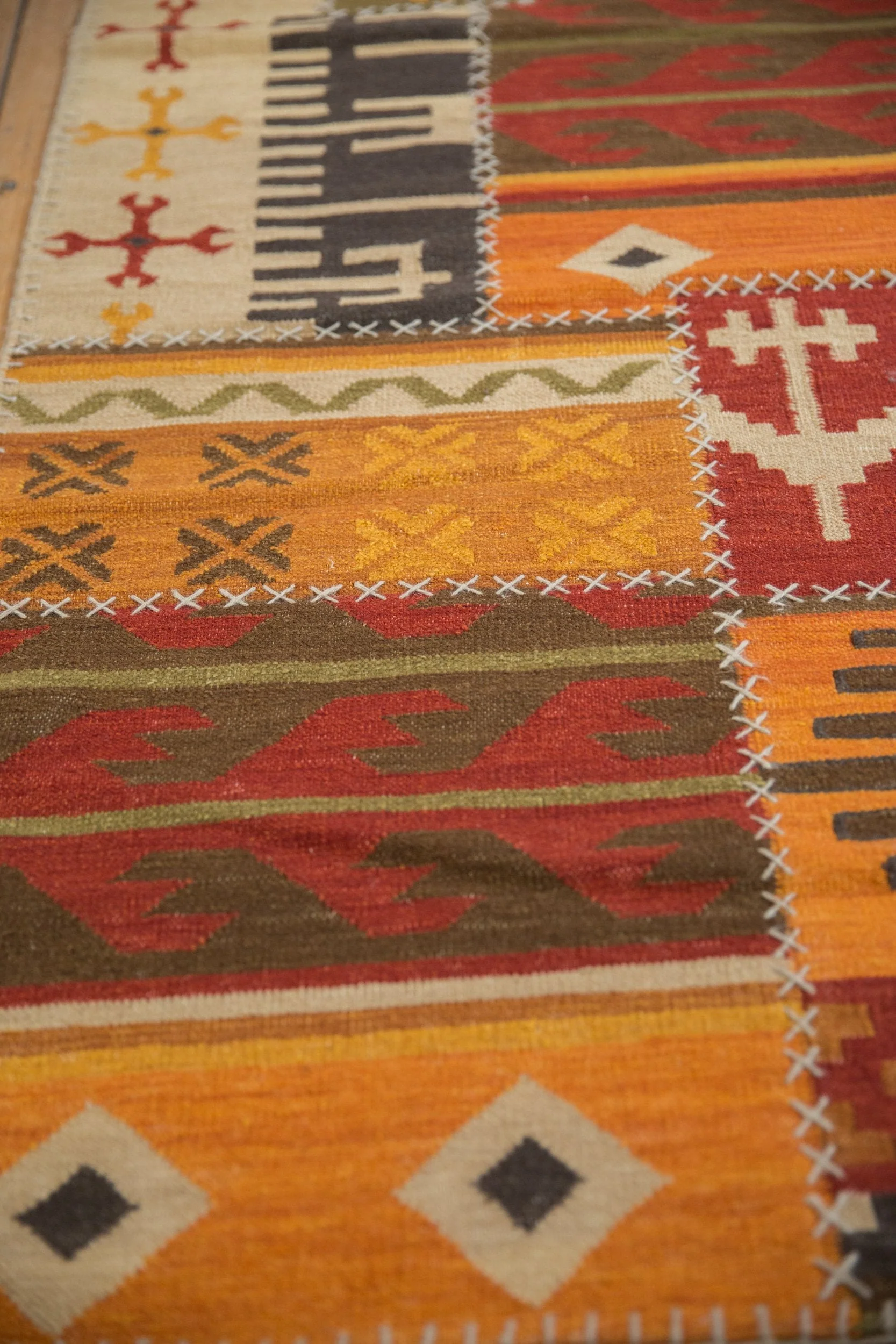 3x11.5 New Patchwork Kilim Rug Runner - Image 8