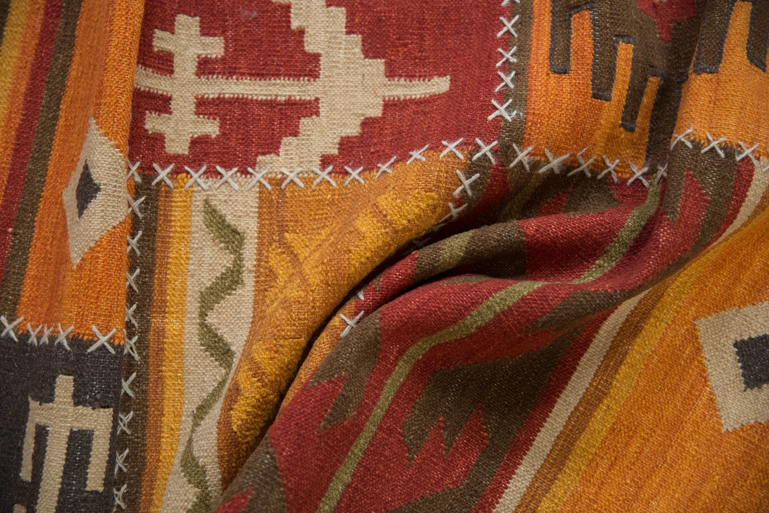 3x11.5 New Patchwork Kilim Rug Runner - Image 9