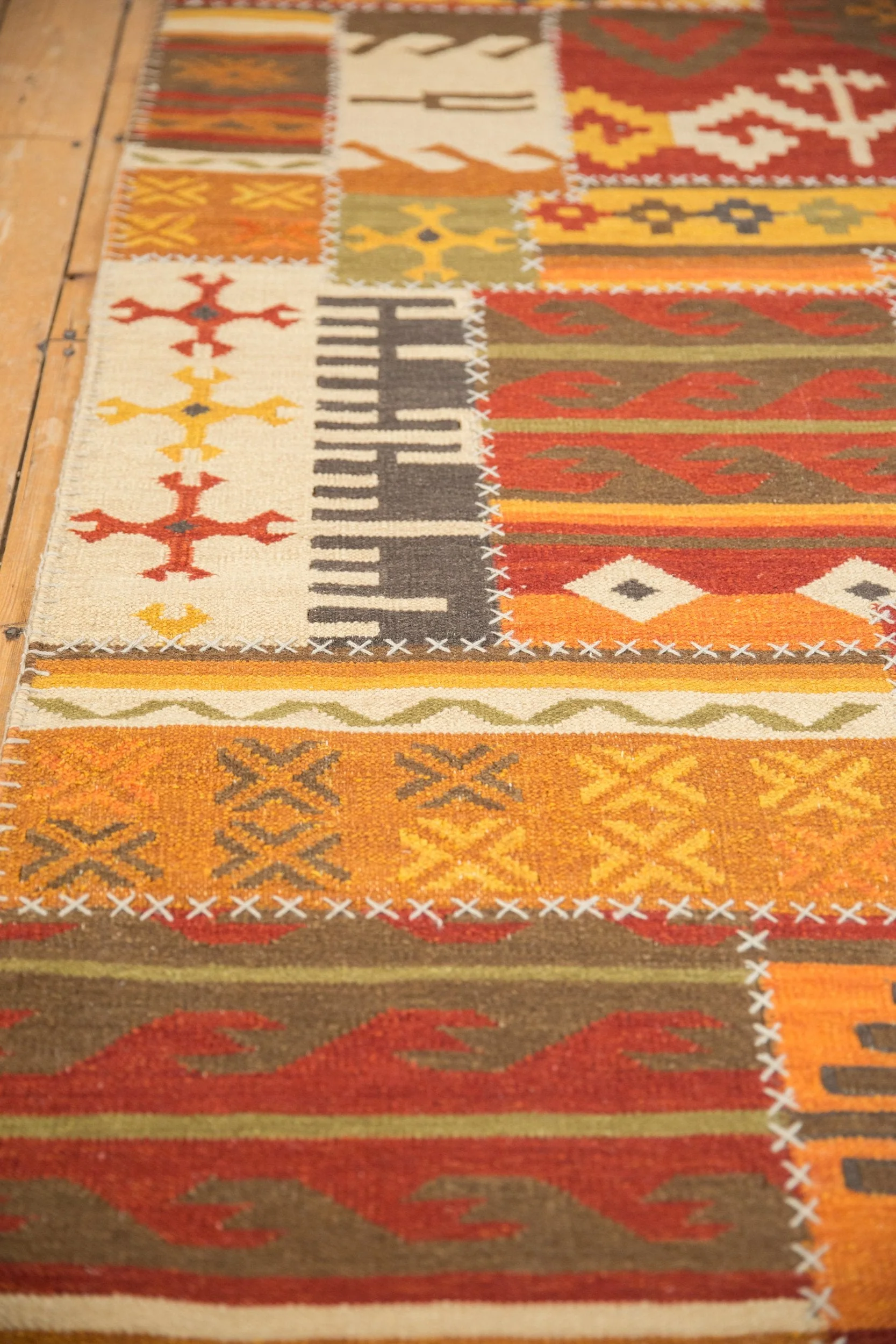 3x11.5 New Patchwork Kilim Rug Runner - Image 4