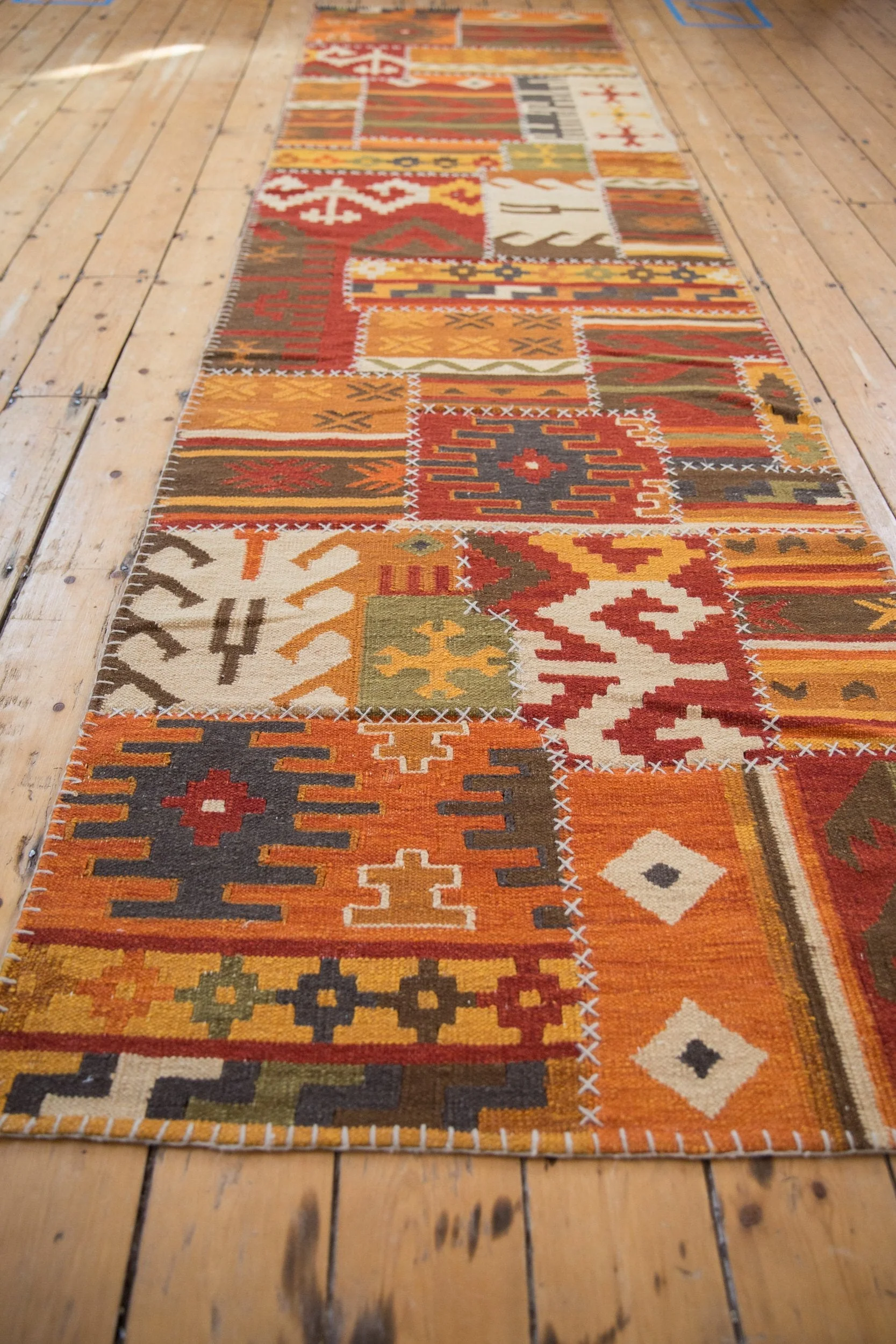 3x11.5 New Patchwork Kilim Rug Runner - Image 6