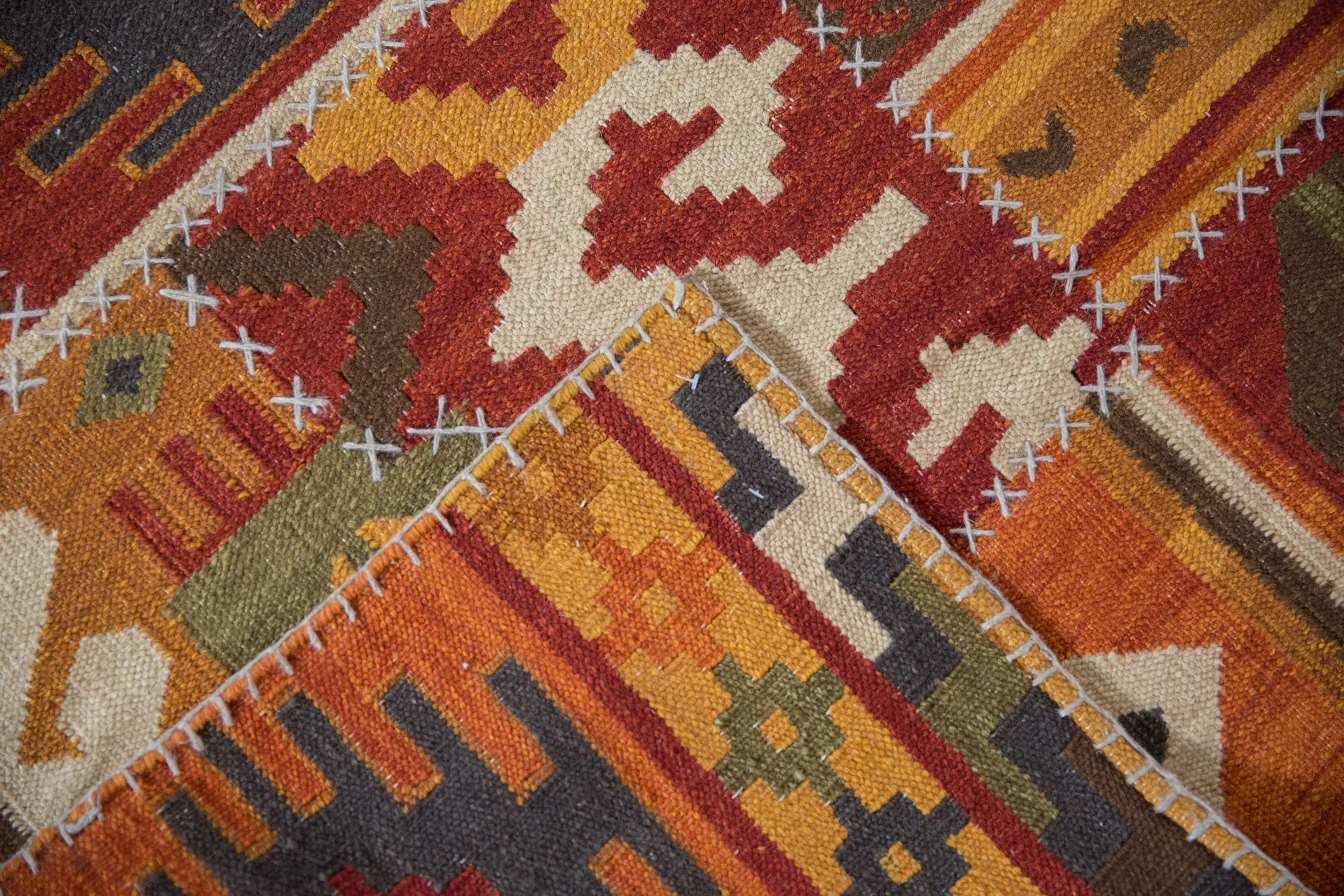 3x11.5 New Patchwork Kilim Rug Runner - Image 9