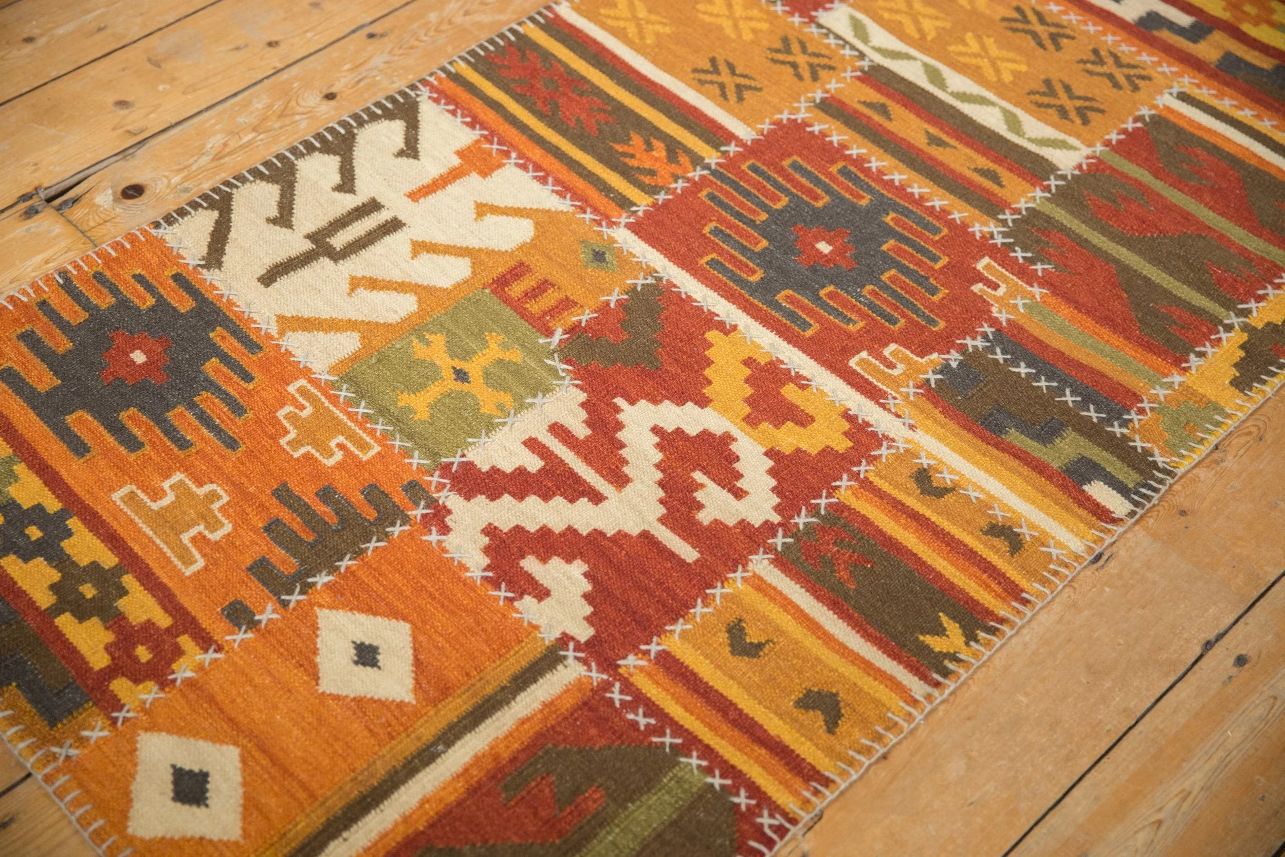 3x11.5 New Patchwork Kilim Rug Runner - Image 5