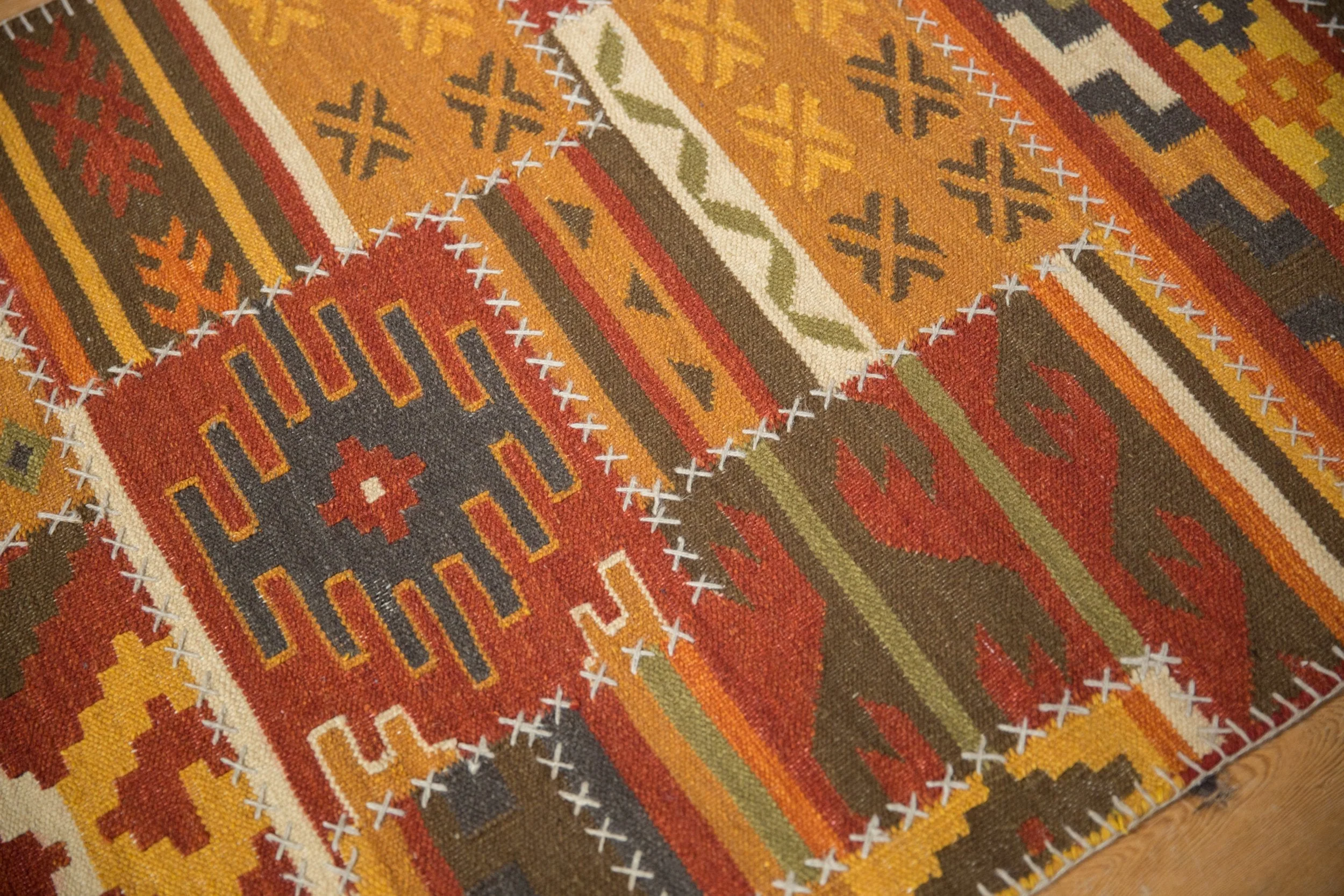 3x11.5 New Patchwork Kilim Rug Runner - Image 6