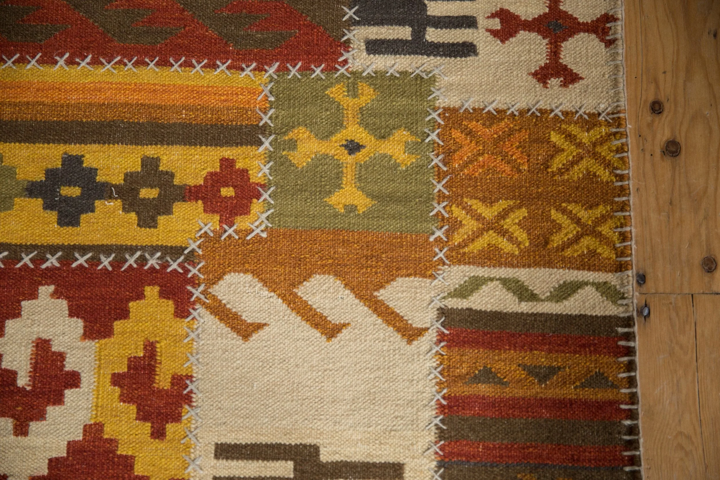 3x11.5 New Patchwork Kilim Rug Runner - Image 7