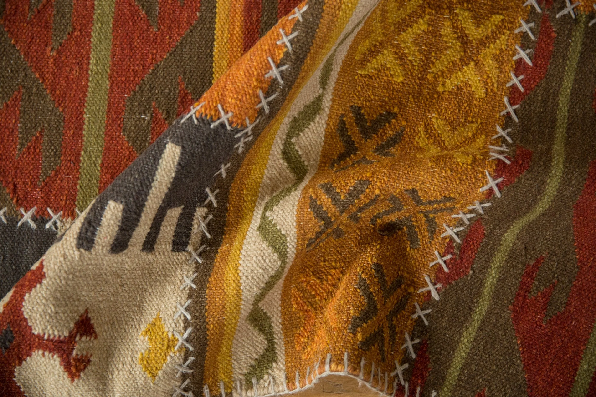 3x11.5 New Patchwork Kilim Rug Runner - Image 9