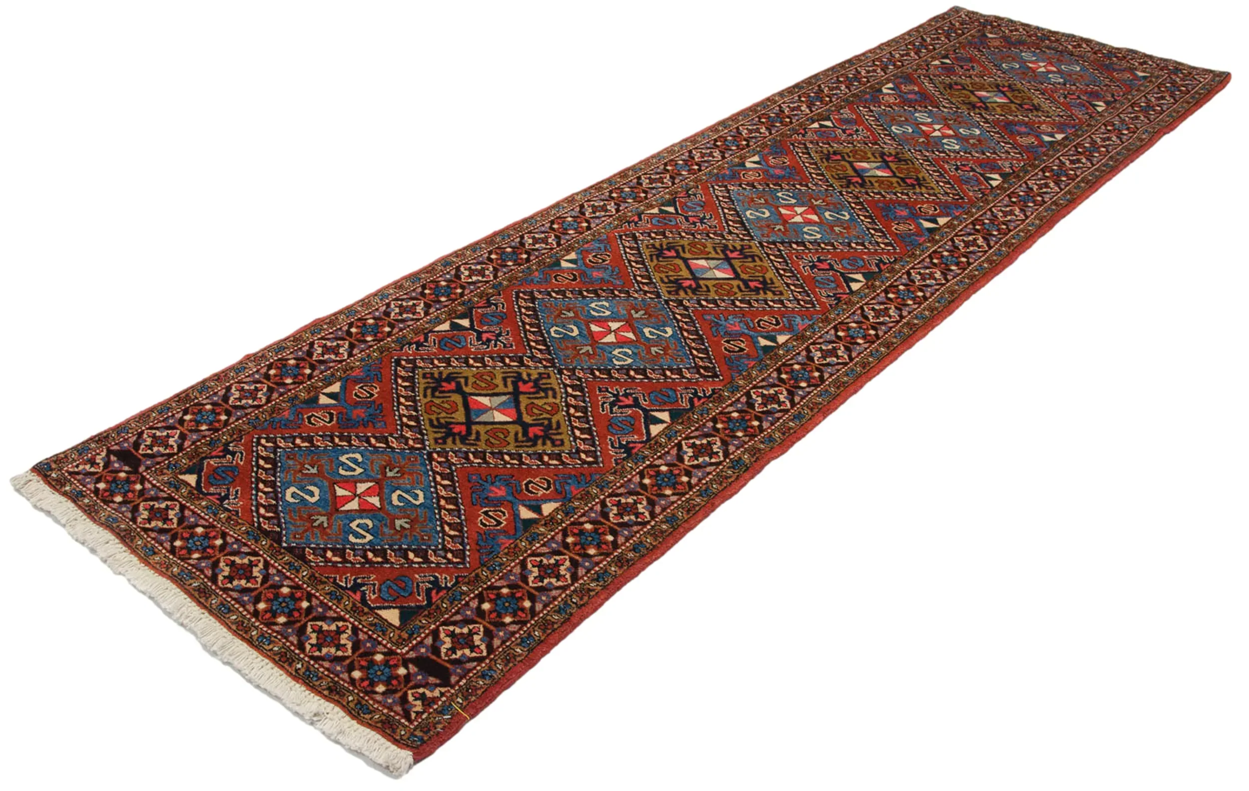 3x11.5 Vintage Ardebil Rug Runner - Image 3