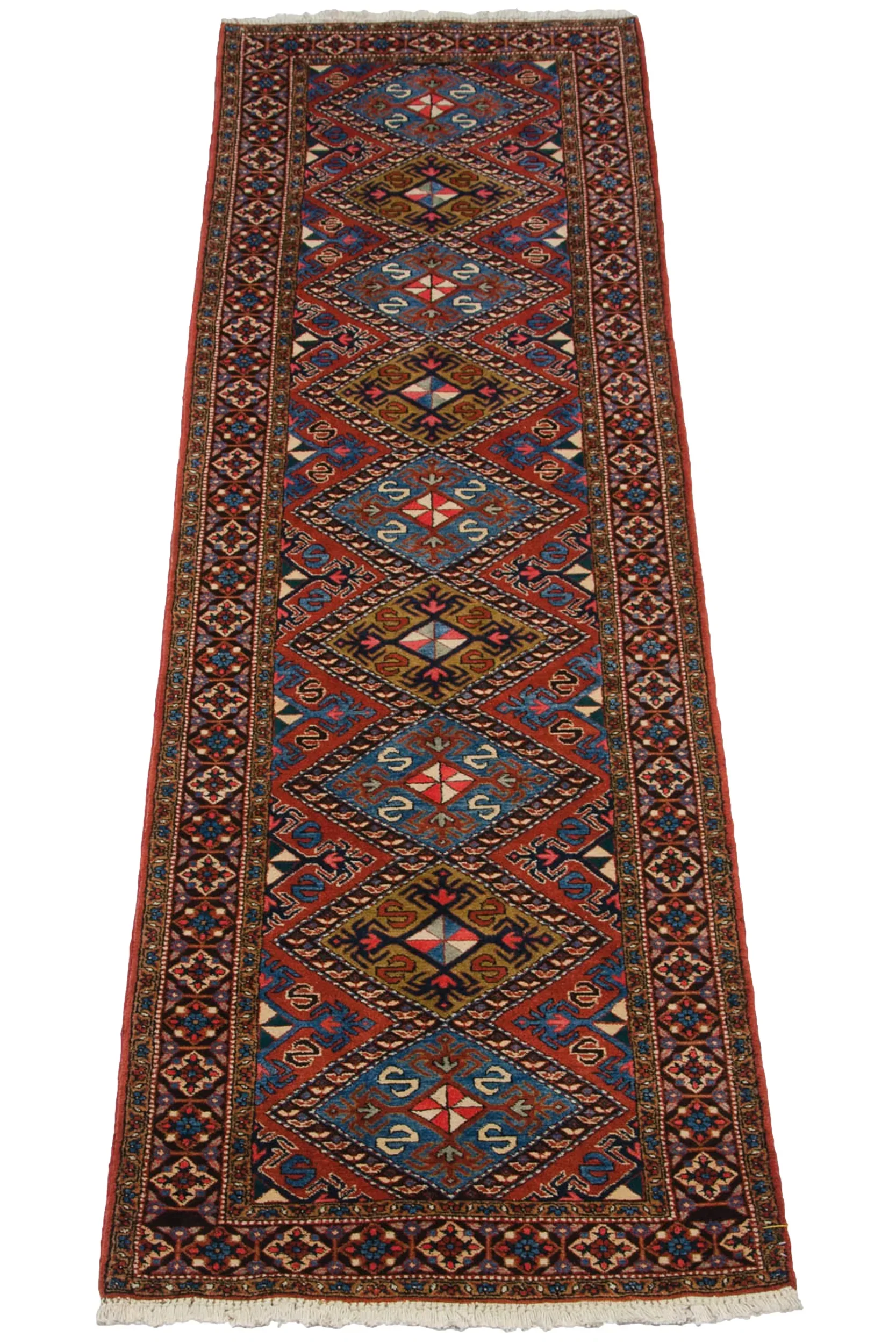3x11.5 Vintage Ardebil Rug Runner - Image 6