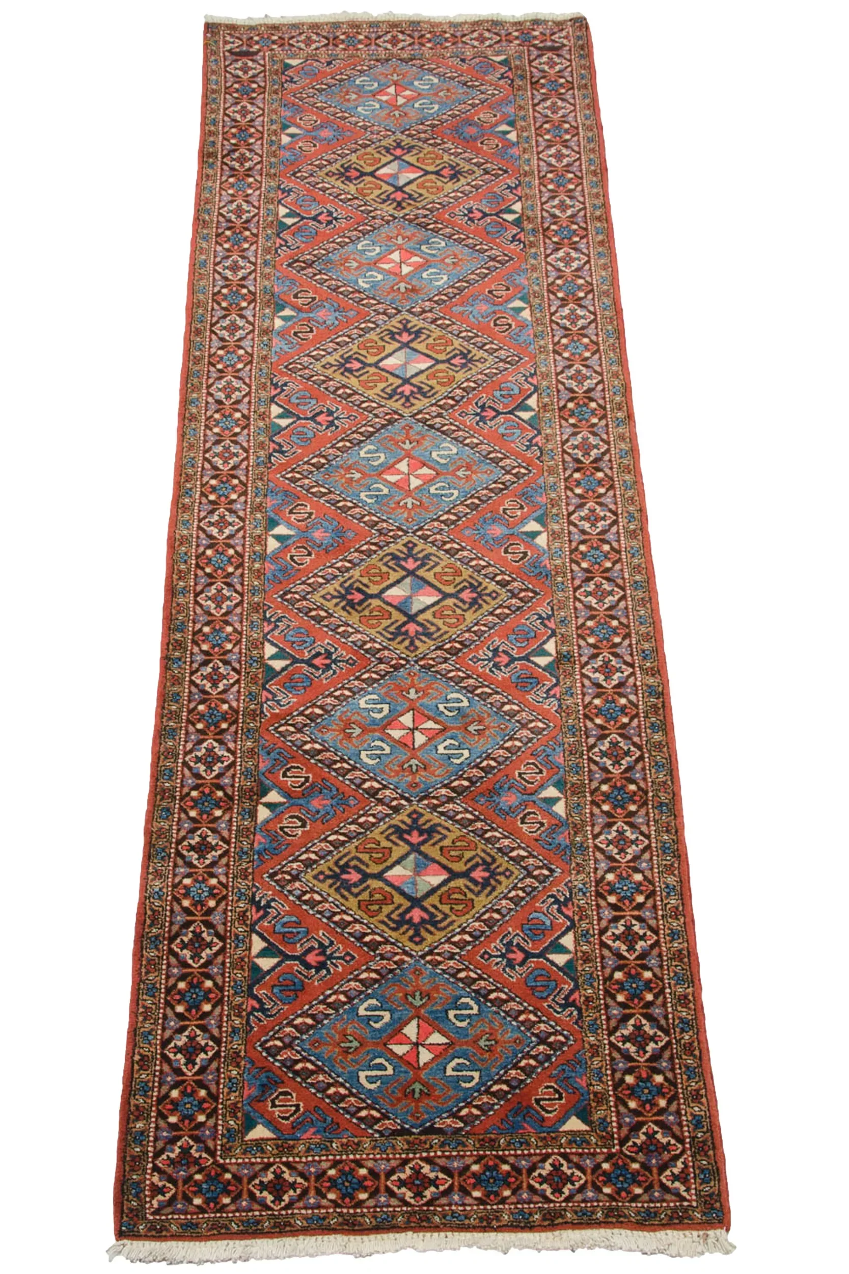 3x11.5 Vintage Ardebil Rug Runner - Image 7