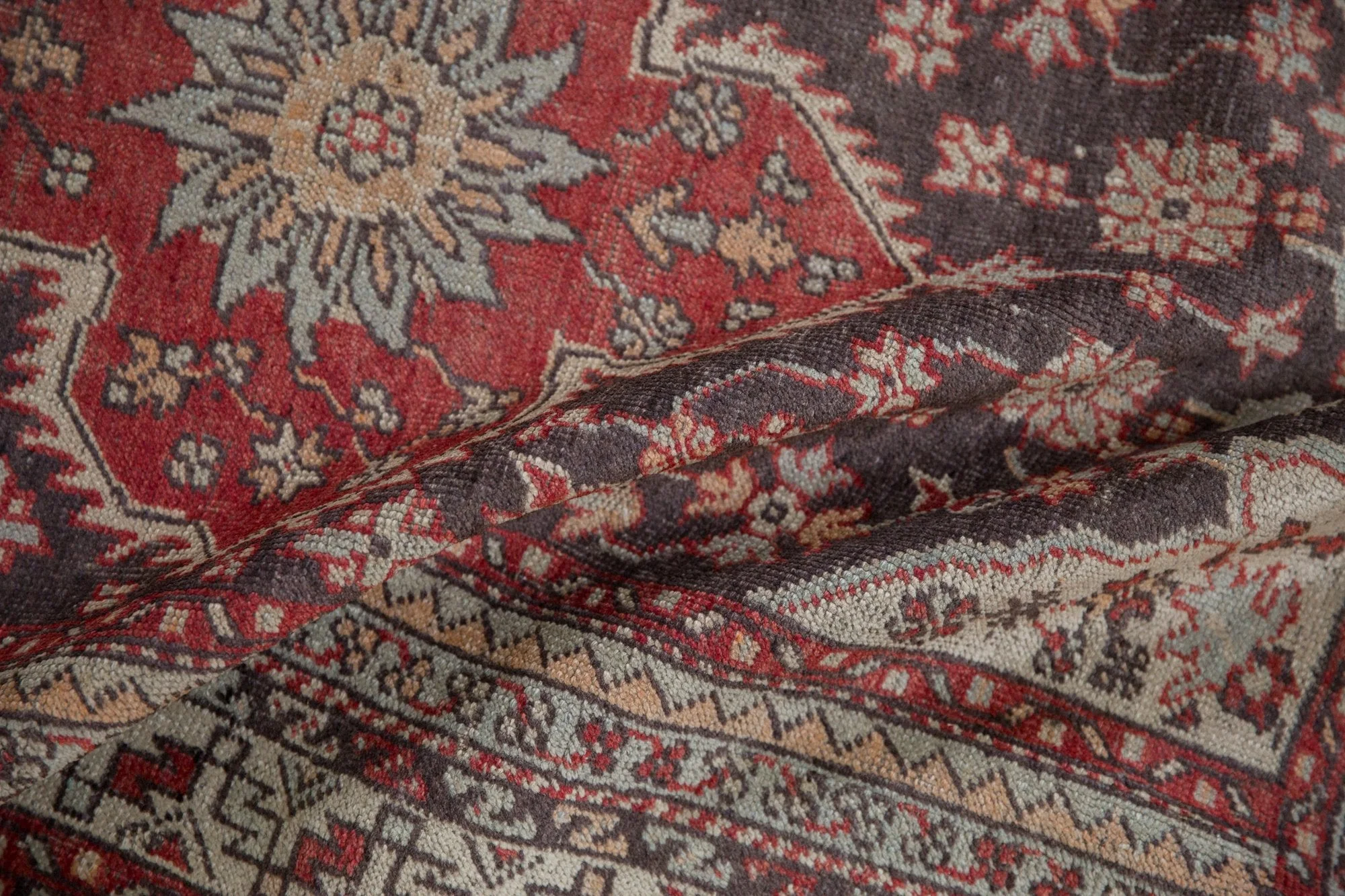 3x11.5 Vintage Distressed Anatolian Rug Runner - Image 11