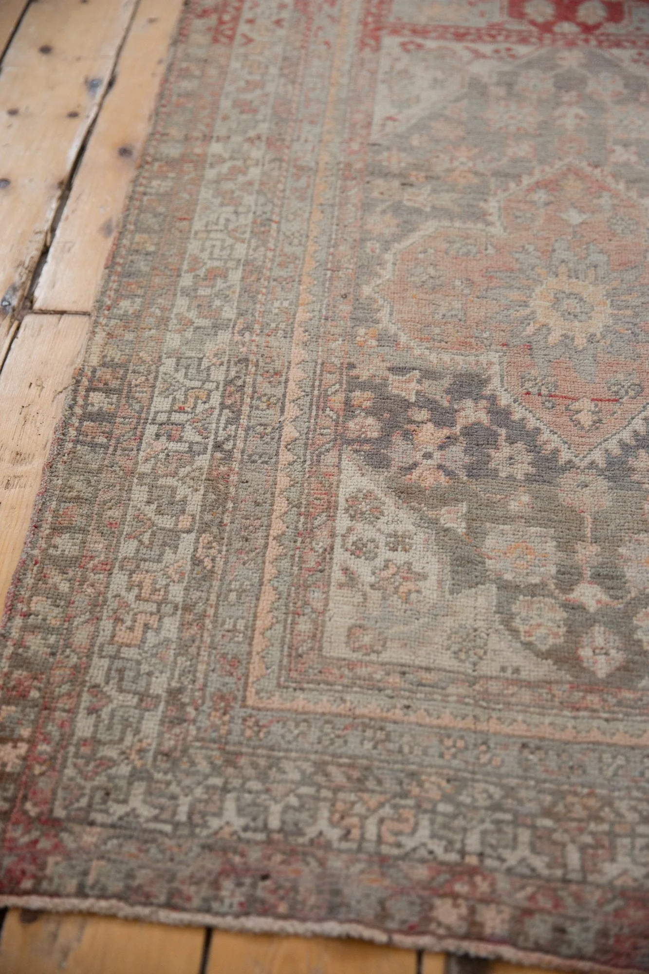 3x11.5 Vintage Distressed Anatolian Rug Runner - Image 4