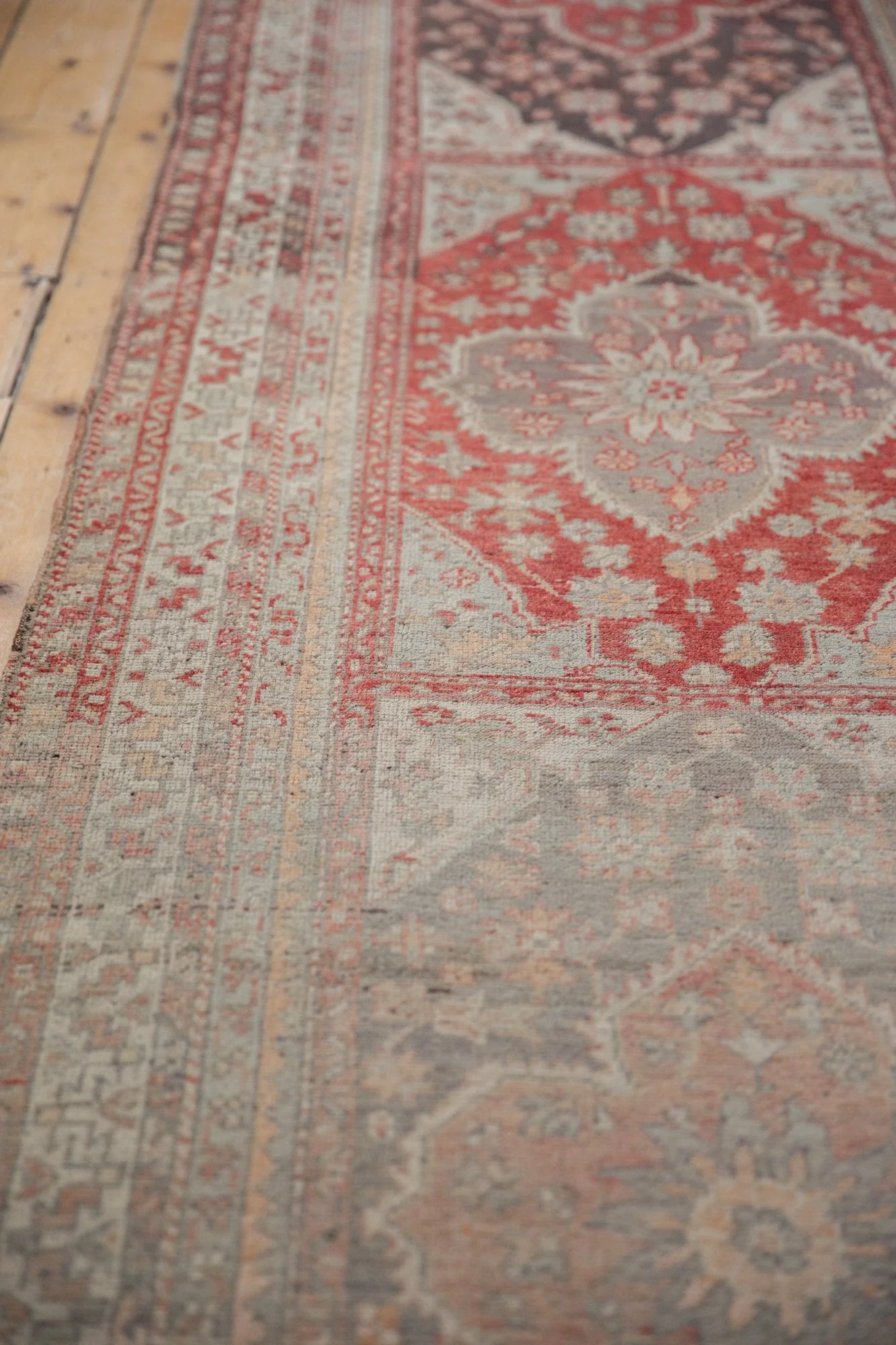 3x11.5 Vintage Distressed Anatolian Rug Runner - Image 5