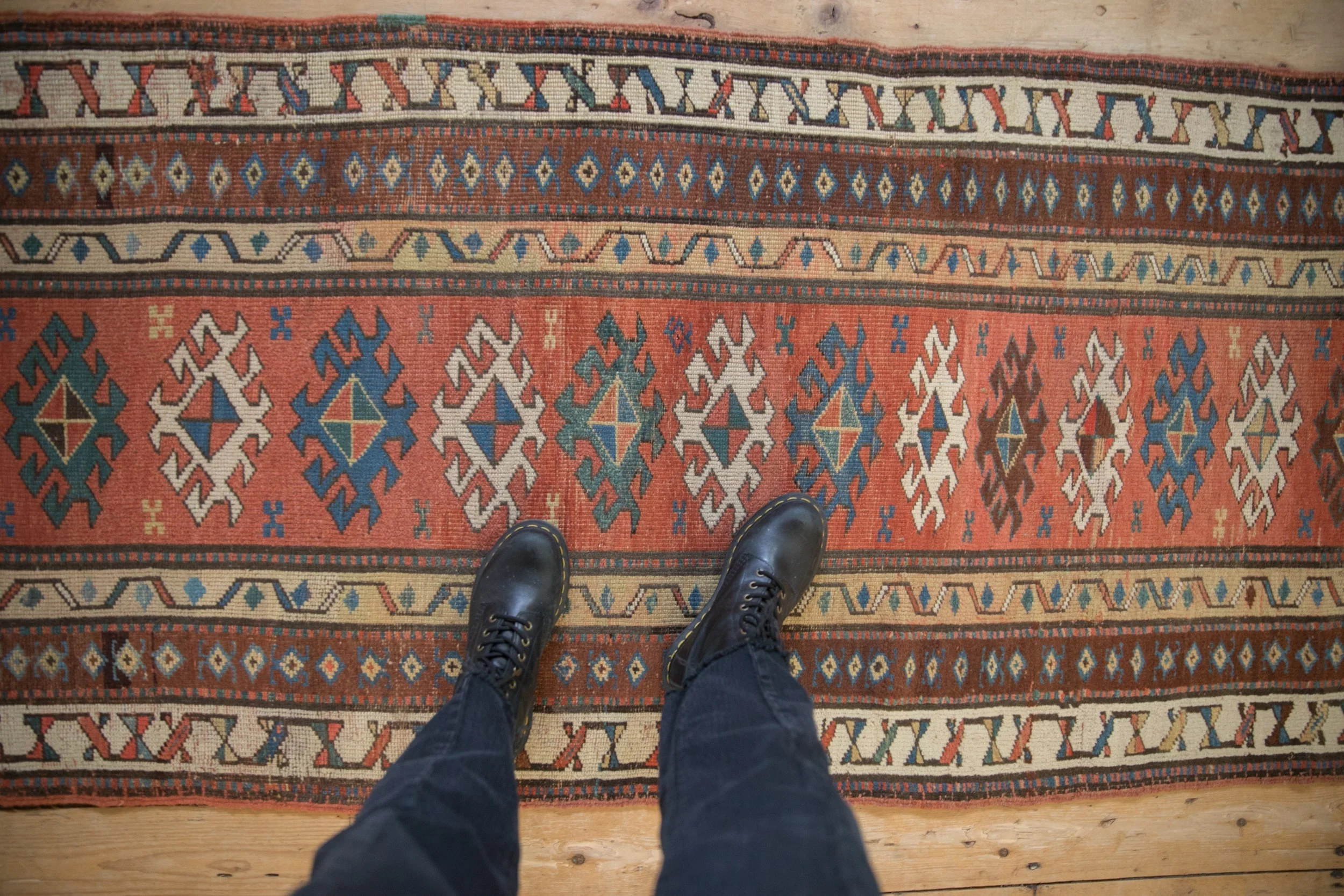 3x11 Antique Caucasian Rug Runner - Image 2
