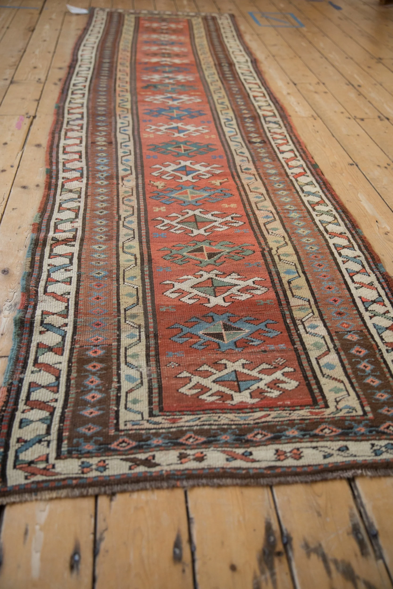 3x11 Antique Caucasian Rug Runner - Image 6