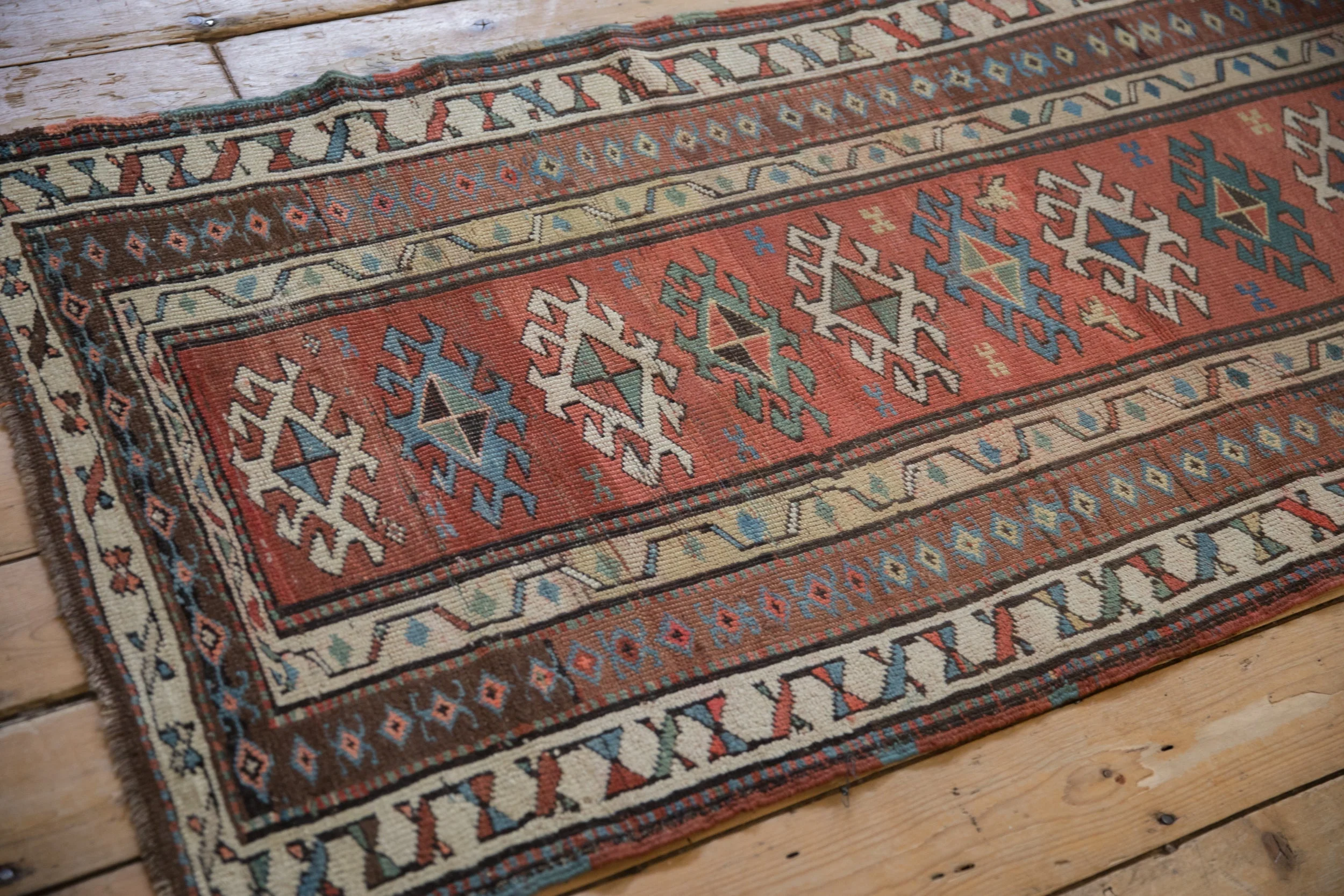 3x11 Antique Caucasian Rug Runner - Image 8