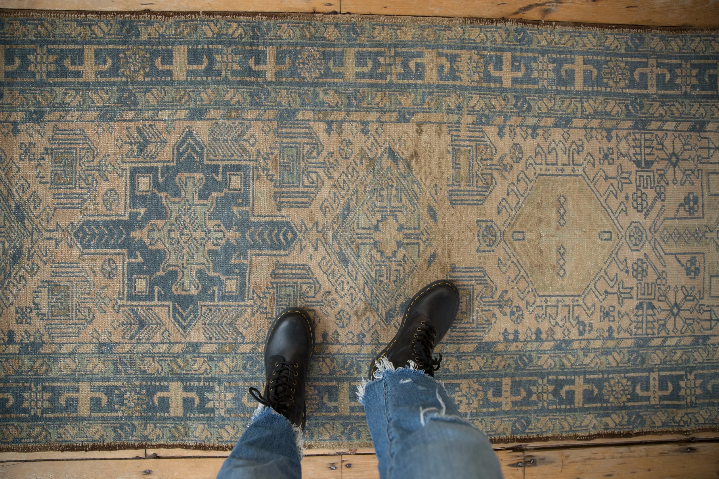 3x11 Vintage Distressed Karaja Rug Runner - Image 2