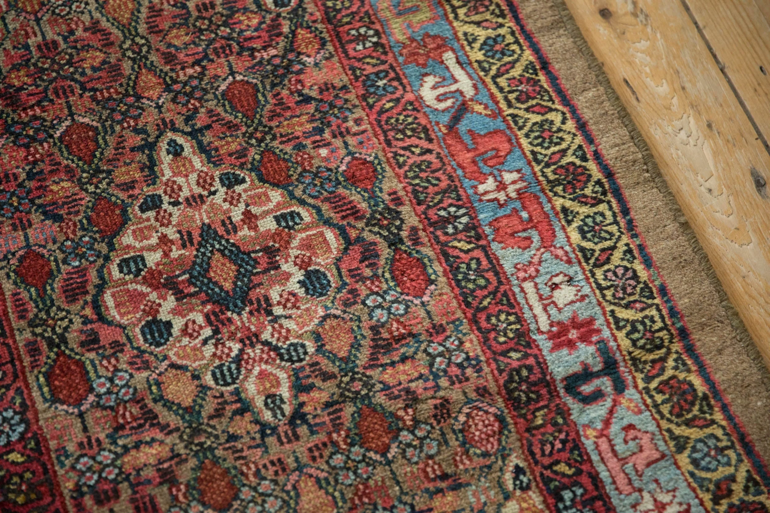 3x12.5 Antique Camel Hair Serab Rug Runner - Image 11