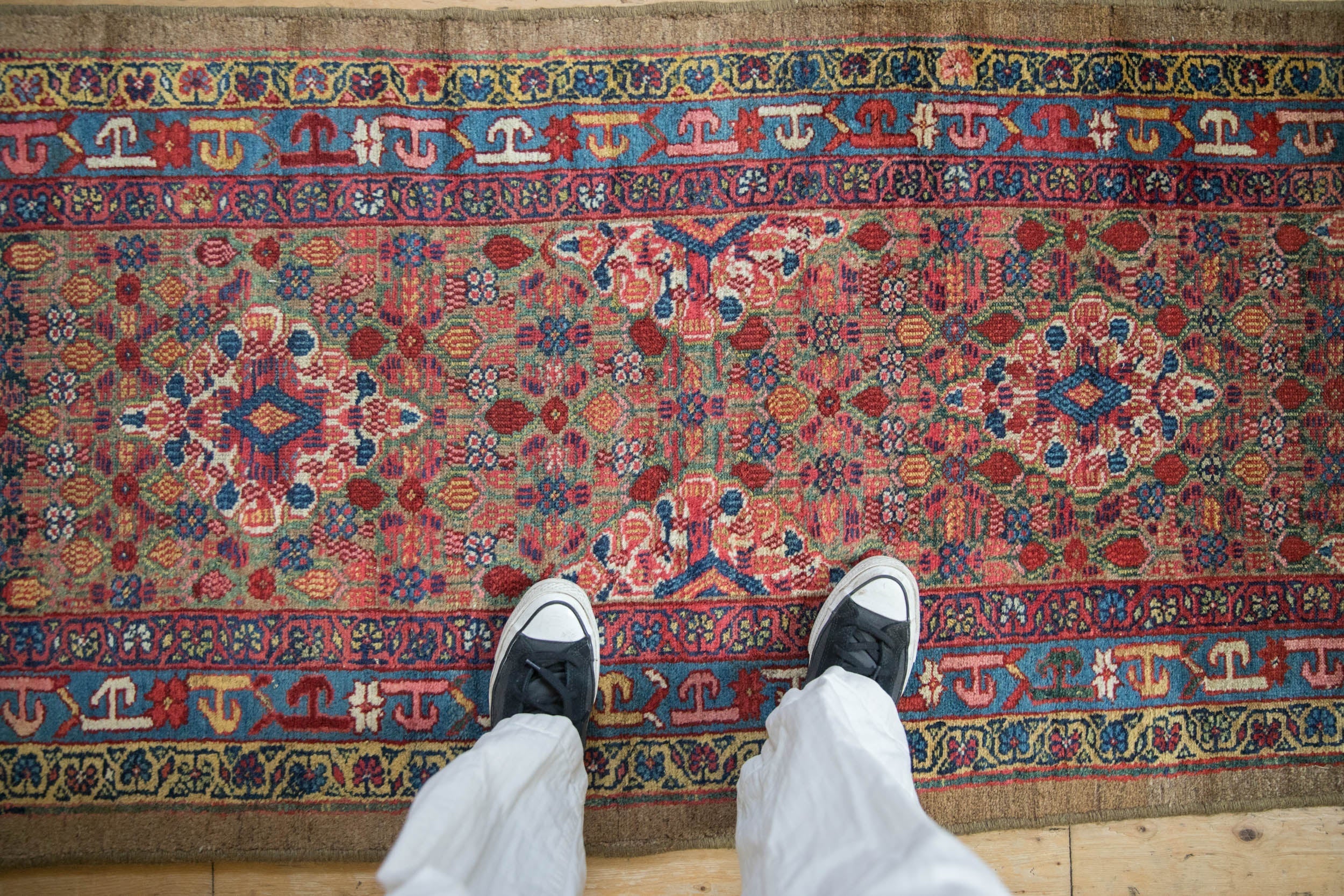 3x12.5 Antique Camel Hair Serab Rug Runner - Image 2