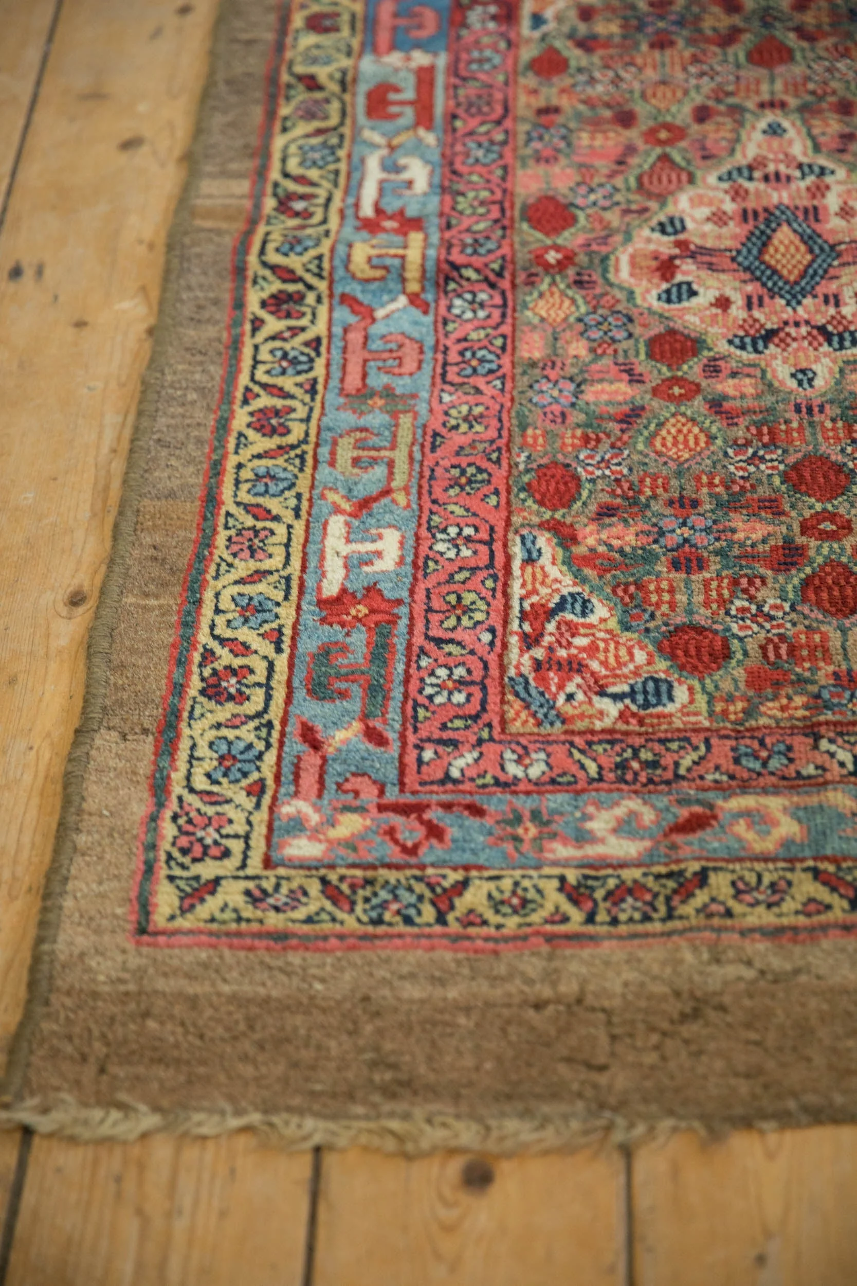 3x12.5 Antique Camel Hair Serab Rug Runner - Image 5
